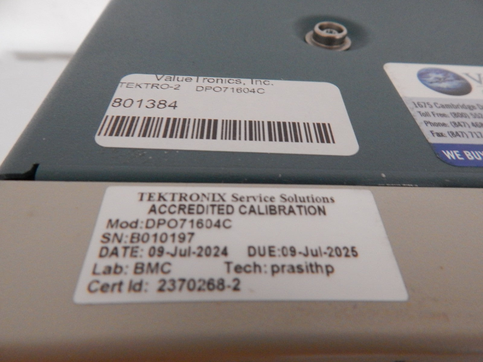 Tektronix DPO71604C Mixed Signal Oscilloscope, 16 GHz, 100 GS/s