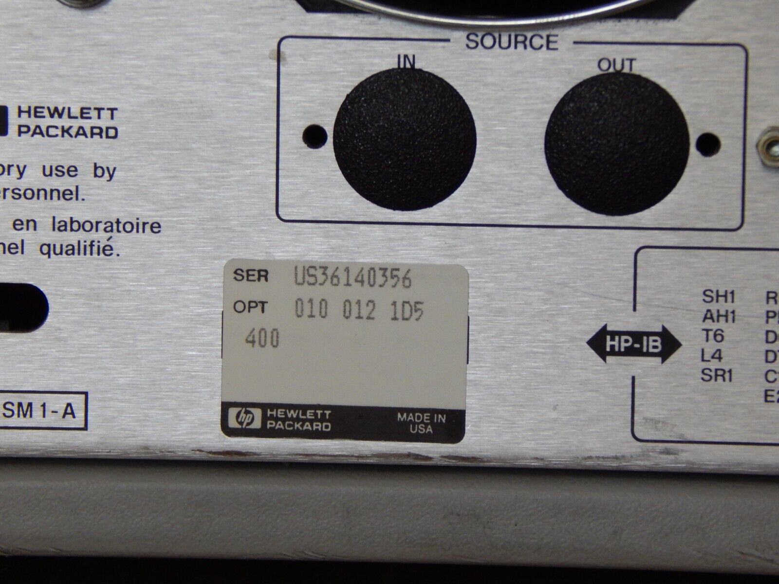 HP Agilent 8722D Network Analyzer Opt's 010, 012, 1D5, 400 S/N US36140356 WRNTY