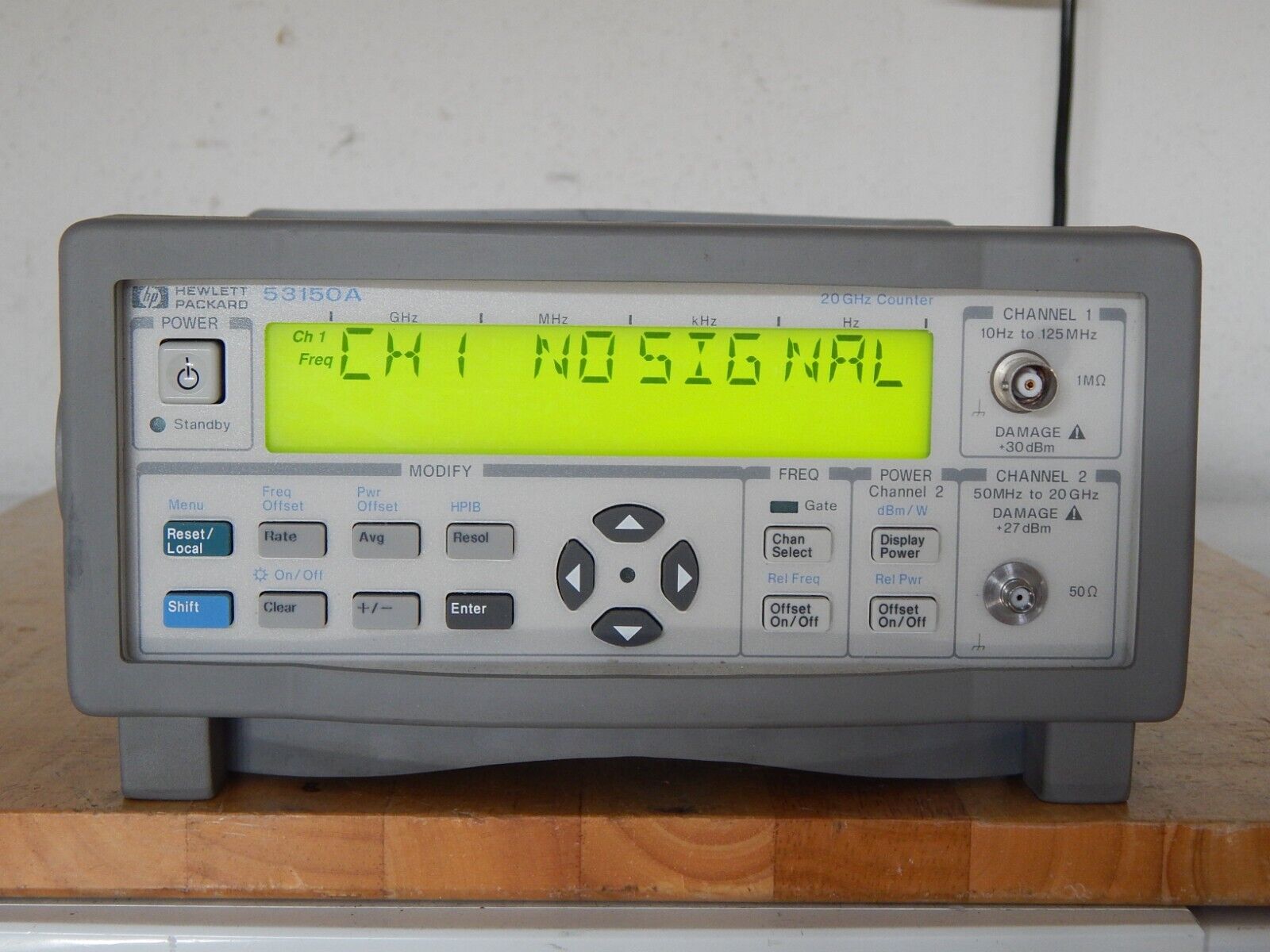 Agilent HP 53150A Microwave Frequency Counter/power meter 10Hz-20GHz 20 Hours