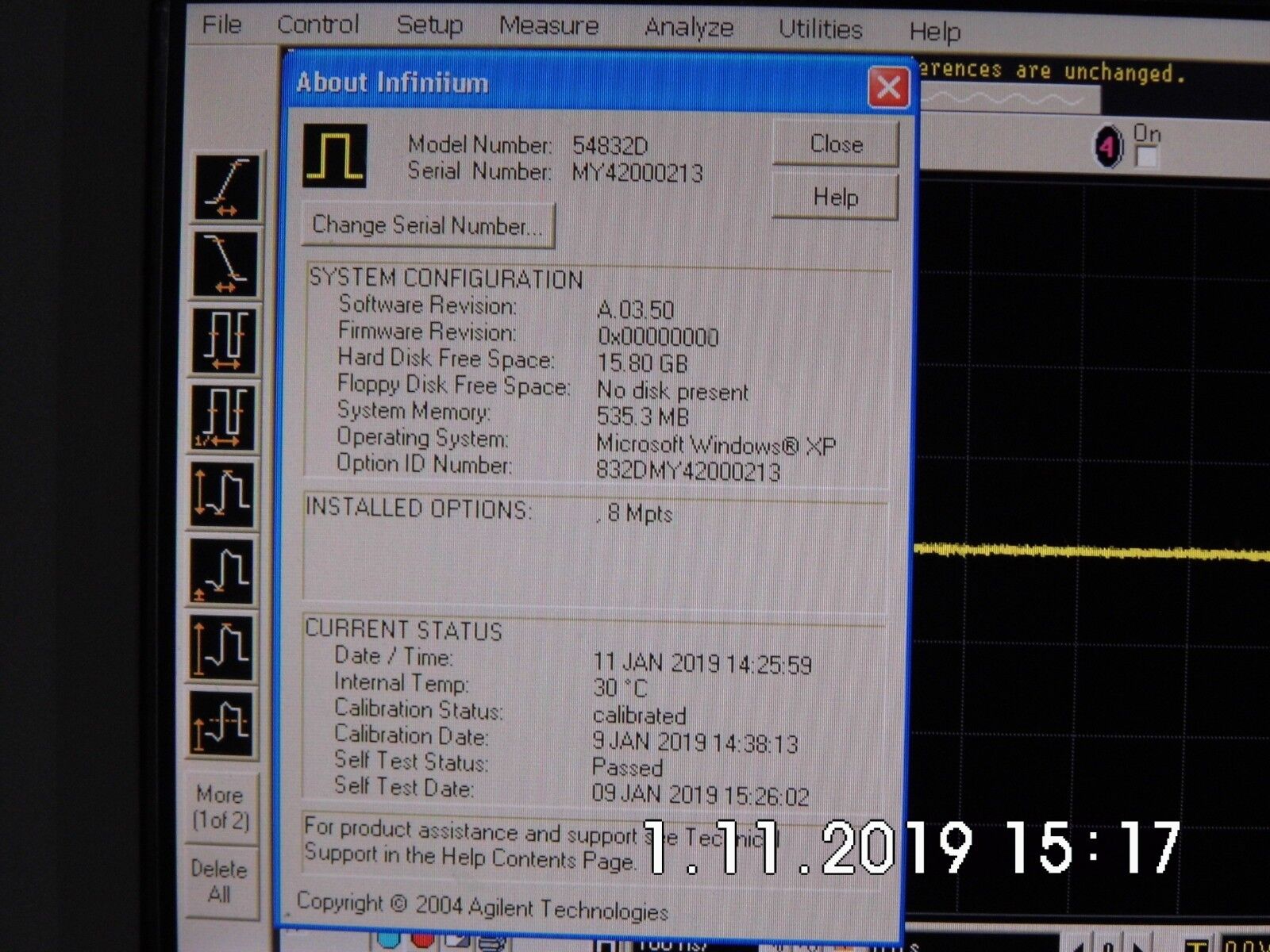 Agilent/HP 54832D MSO 1GHz,4GS/s,4CH + 16CH w/opt 080 & accessories