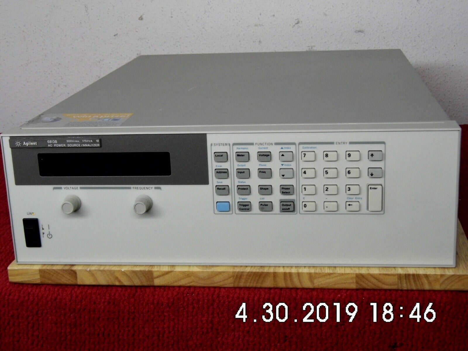 Agilent  HP 6813B opt. 020  AC Power Source/Analyzer,1750VA,300V,13A