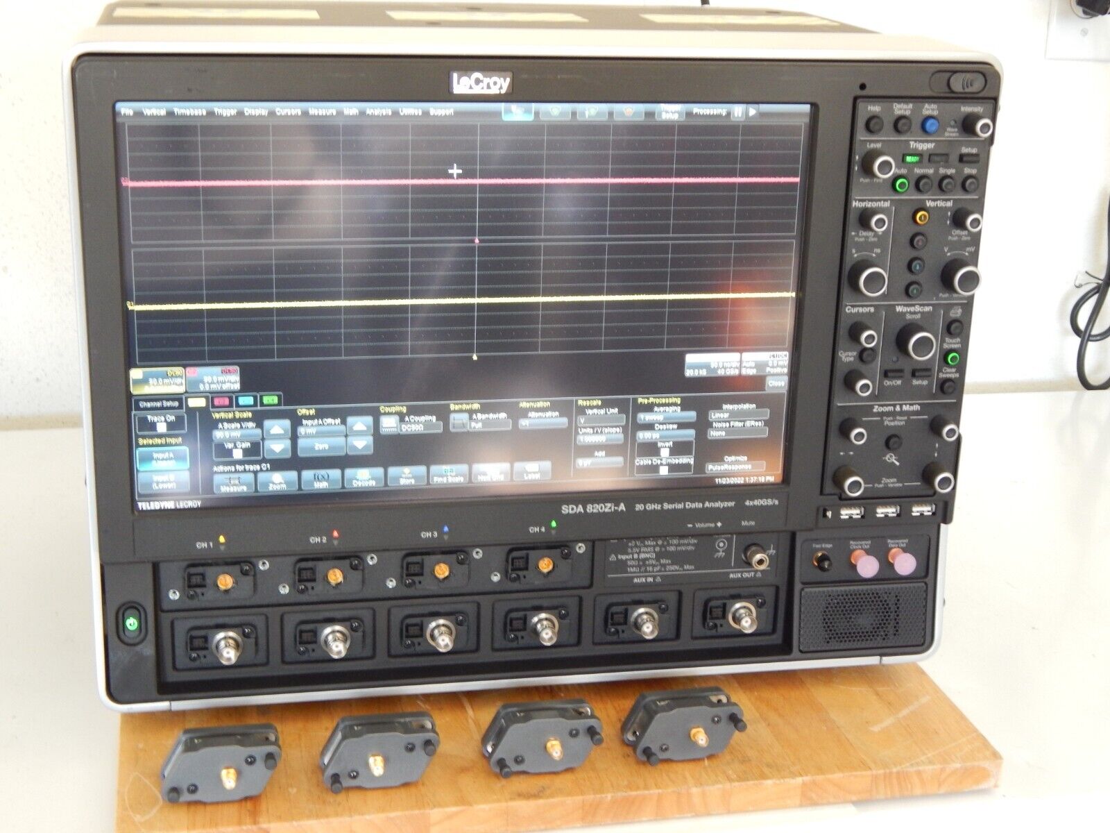 LeCroy SDA820Zi-A oscilloscope w/mfg cal & data 1/25/22 option loaded