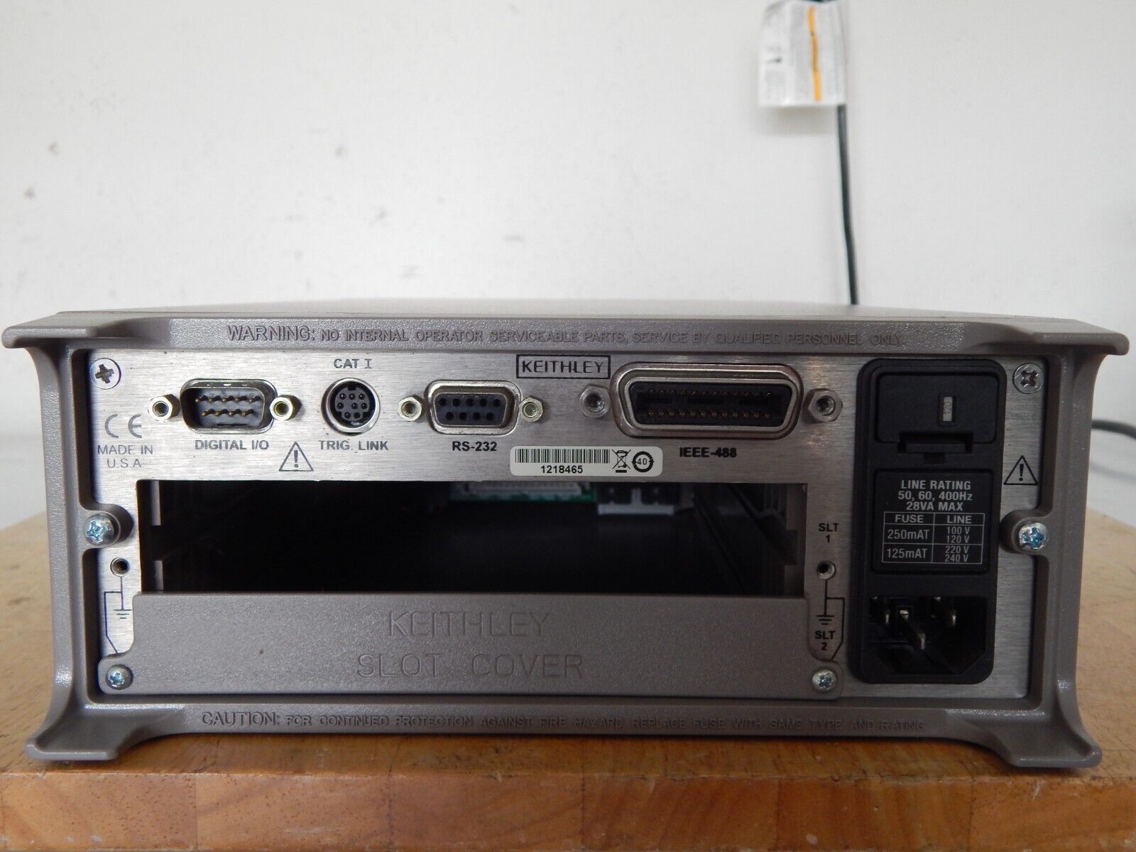KEITHLEY 2790 SourceMeter,.  faceplate has slight damage where fuseholder is