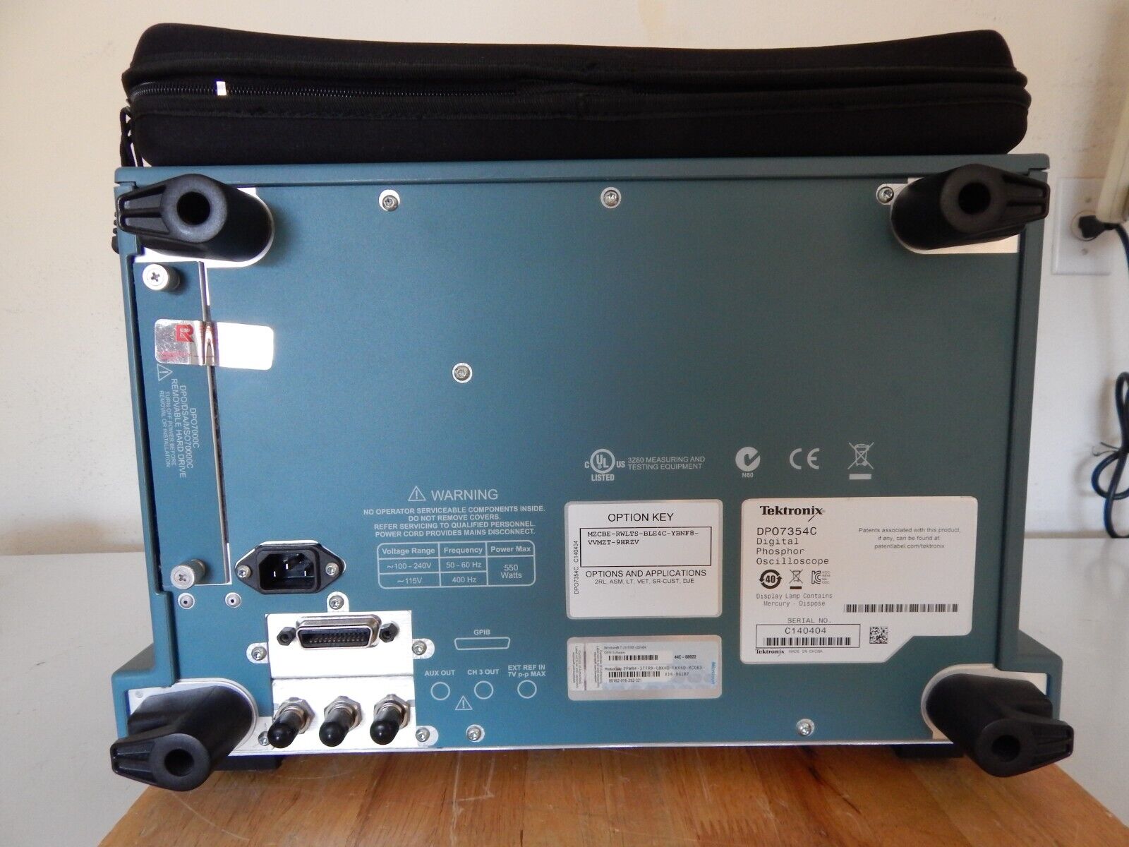 Tektronix DPO7354C 4 Channel 3.5GHz Phosphor Oscilloscope,NIST cal'd