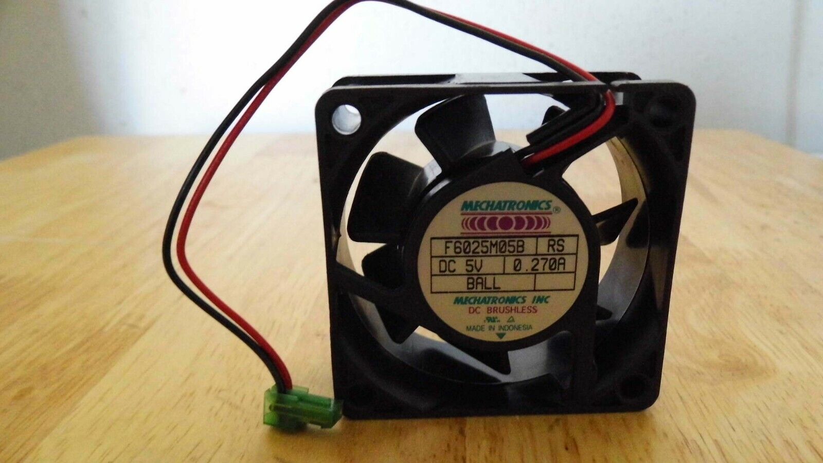 Mechatronics F6025M05B, 60 mm Axial Fan 5Vdc 17CFM 28dBA 3300RPM  many in stock