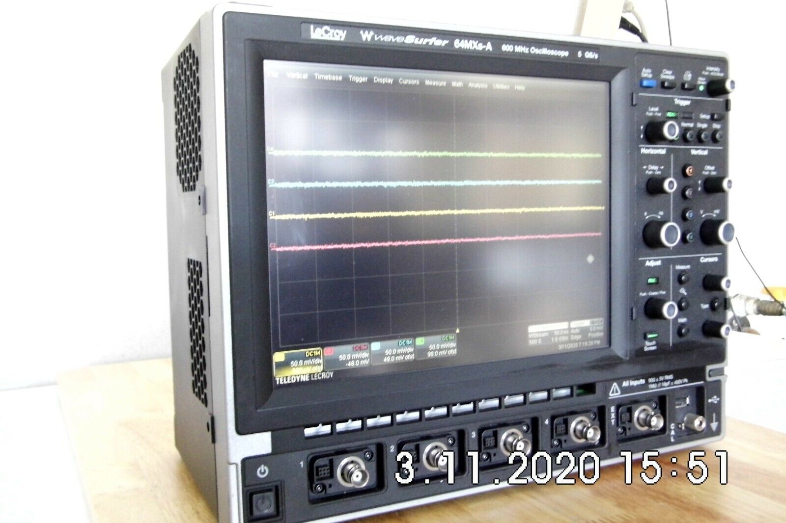Lecroy Wavesurfer 64MXs-A Touchscreen Oscilloscope 600MHz 5GS/s 4CH 