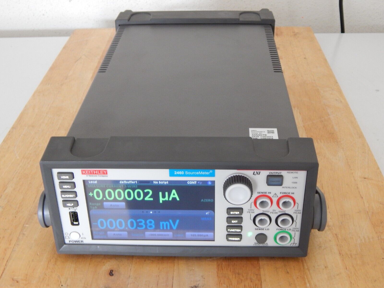 Keithley 2460 High Current Graphical SourceMeter w/NIST cal and data