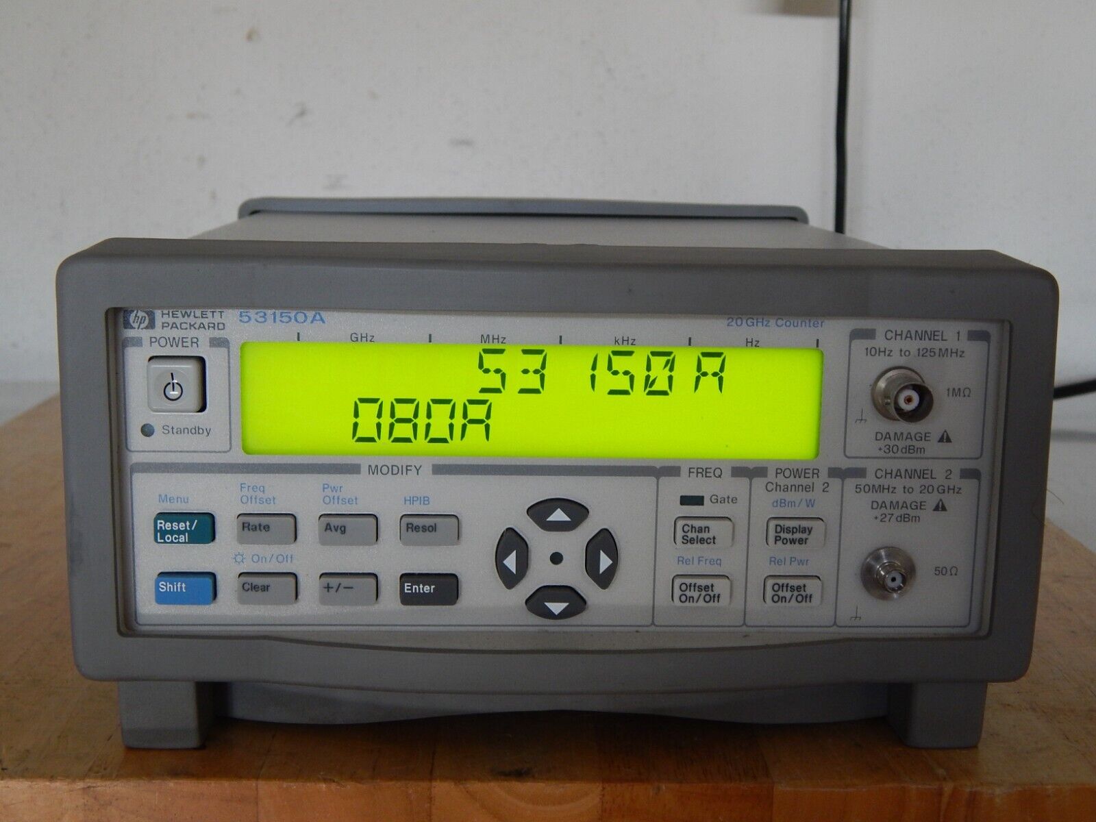 Agilent HP 53150A Microwave Frequency Counter/power meter 10Hz-20GHz 20 Hours