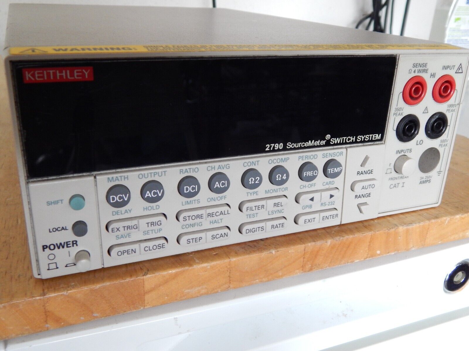 KEITHLEY 2790 SourceMeter,.  faceplate has slight damage where fuseholder is