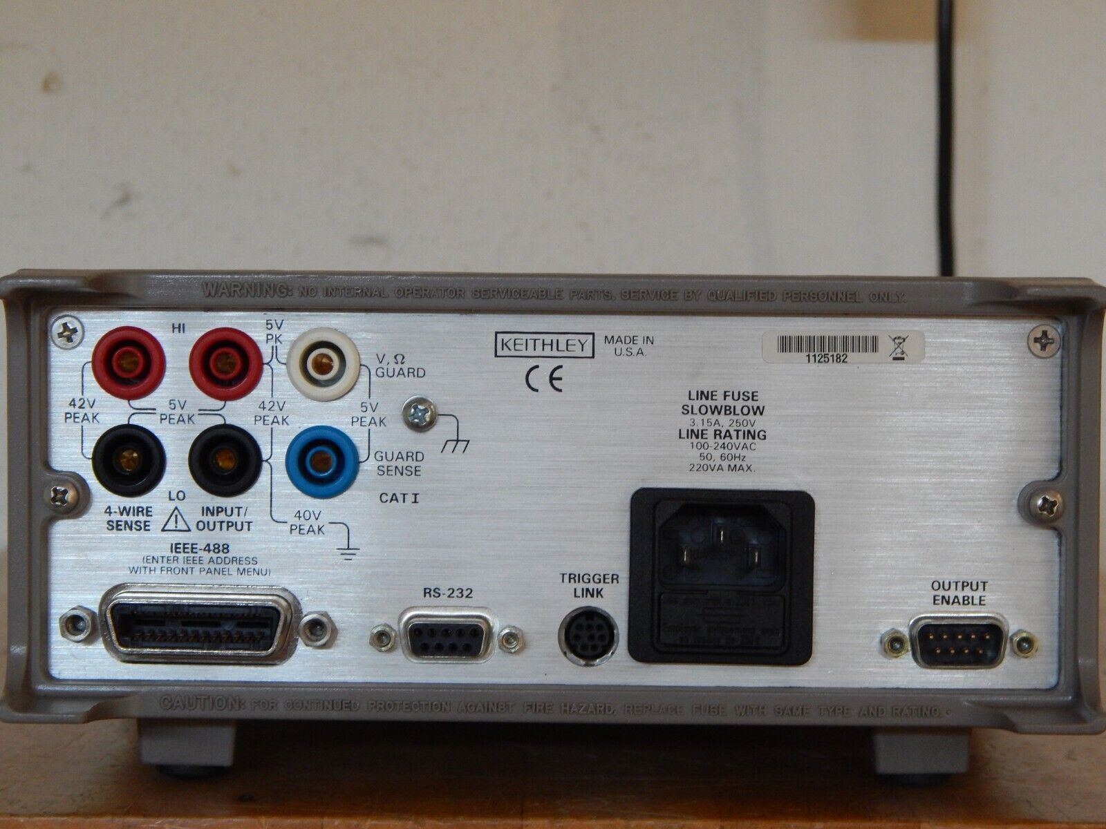 KEITHLEY 2440-C Source/meter, 40V, 5A, 50w w/NIST cal