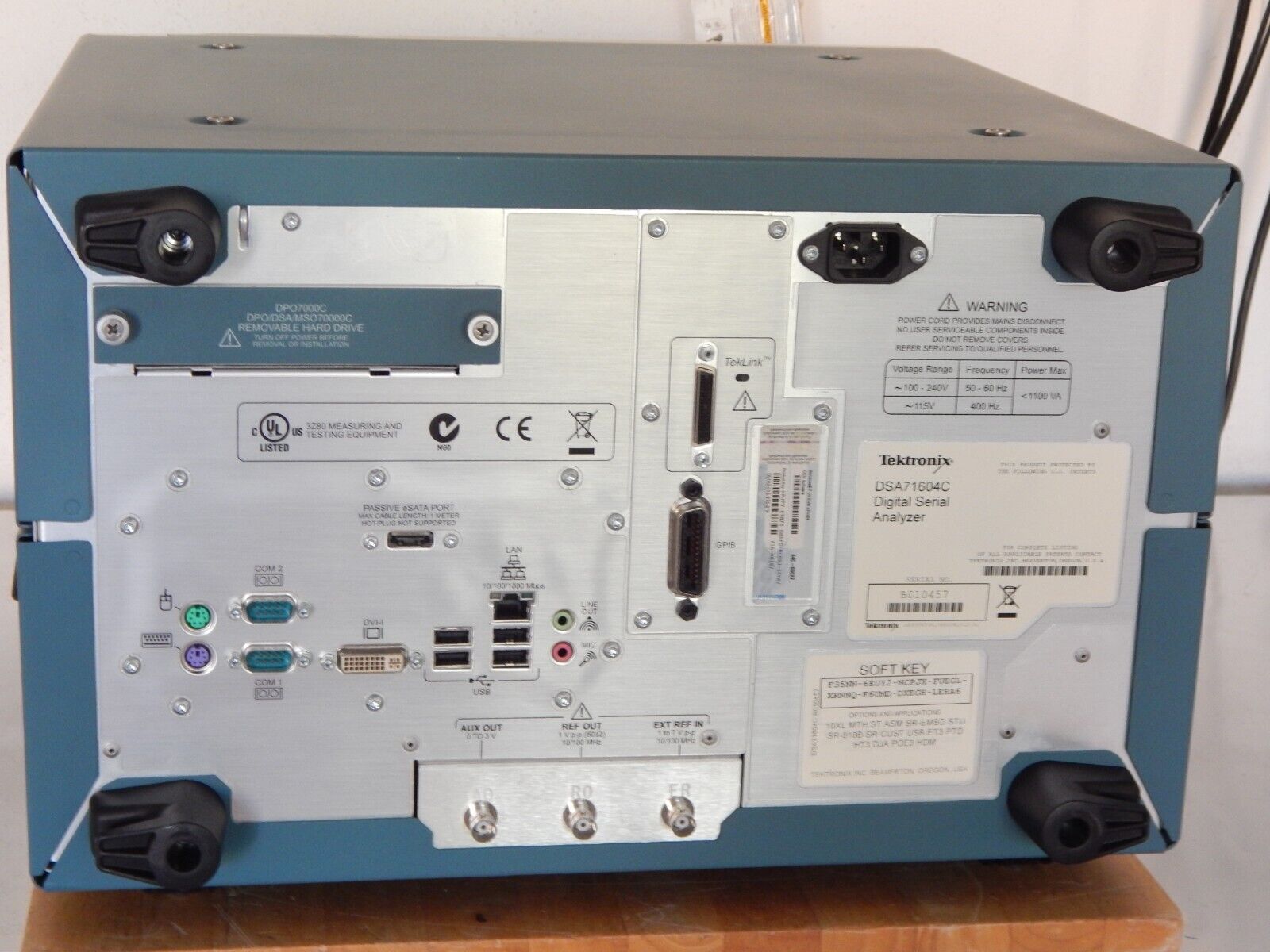Tektronix DSA71604C 16Ghz 100GS/s Oscilloscope w/opt's NIST cal'ed w/data