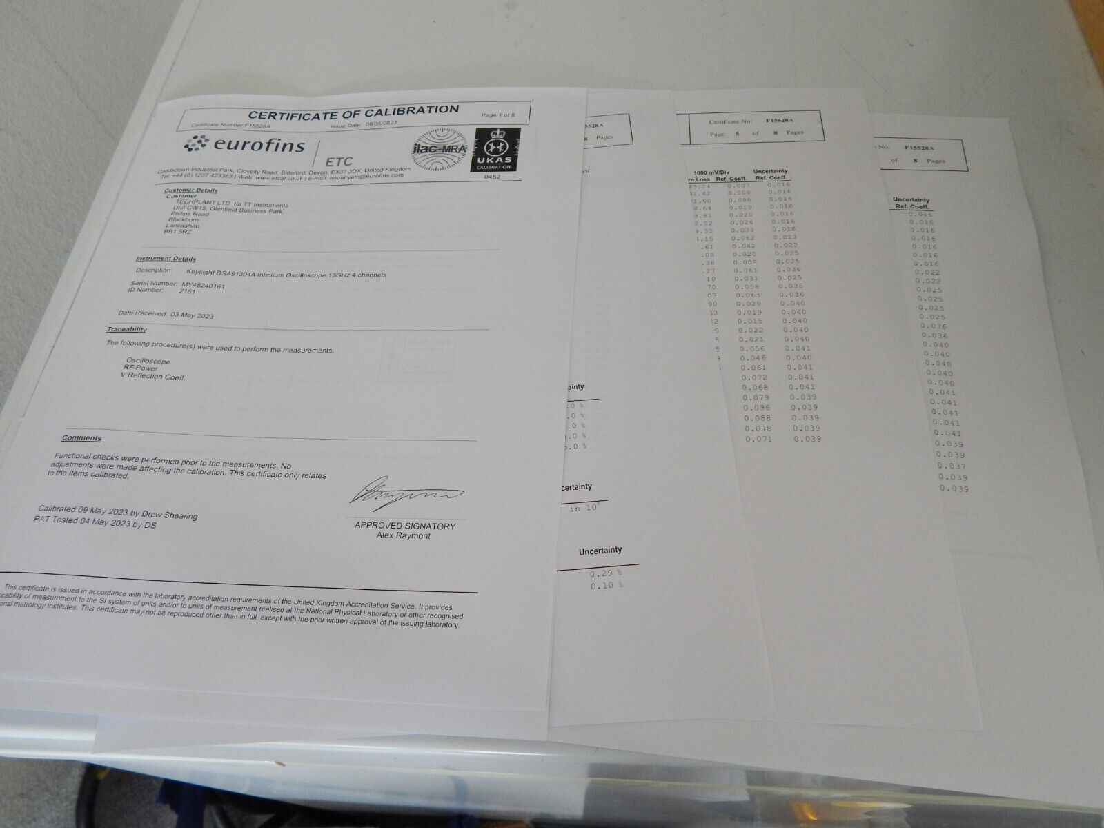 Keysight DSA91304A 'every option' 13Ghz 40Gs/s oscilloscope, cal'ed with data