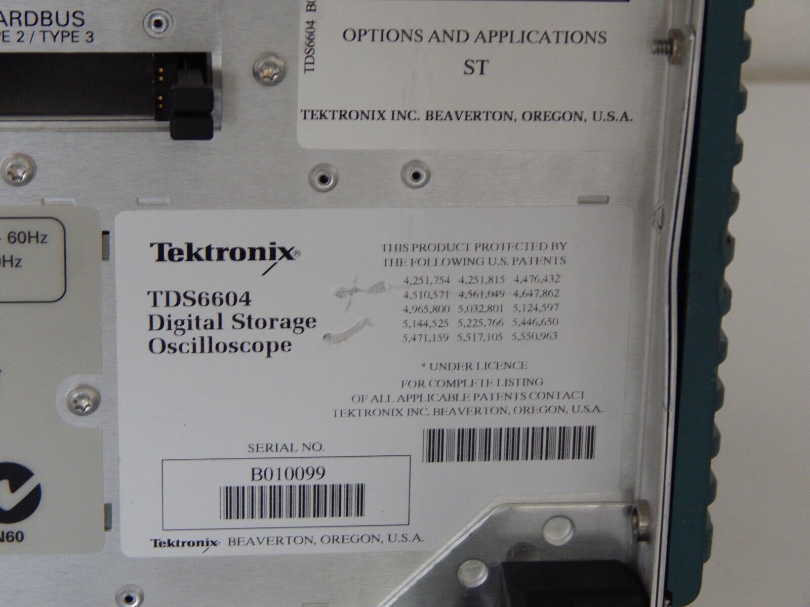 Tektronix TDS6604 Digital Storage Oscilloscope, 4 Channel, 6GHz, 20GS/s
