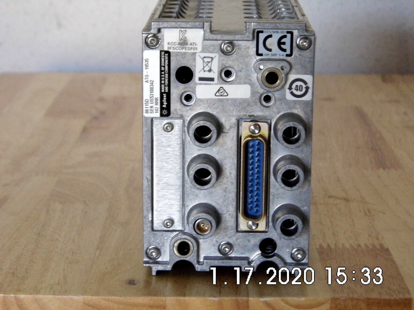 Keysight 86115D Optical Dual Module Input, Opt 102 (Dual Optical Input) NIST 