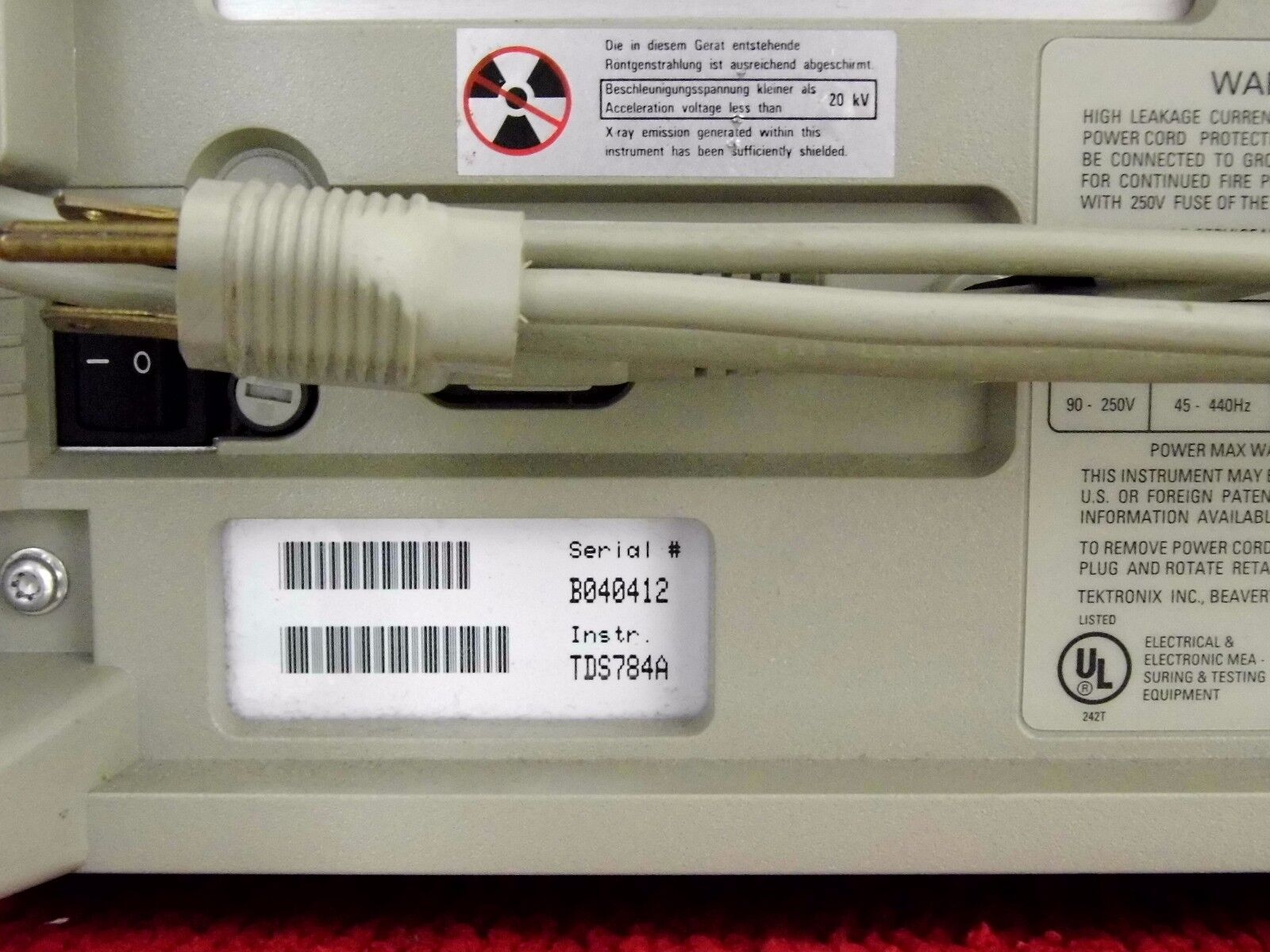 Tektronix TDS784A  DPO Oscilloscope 1GHz, 4GS/s