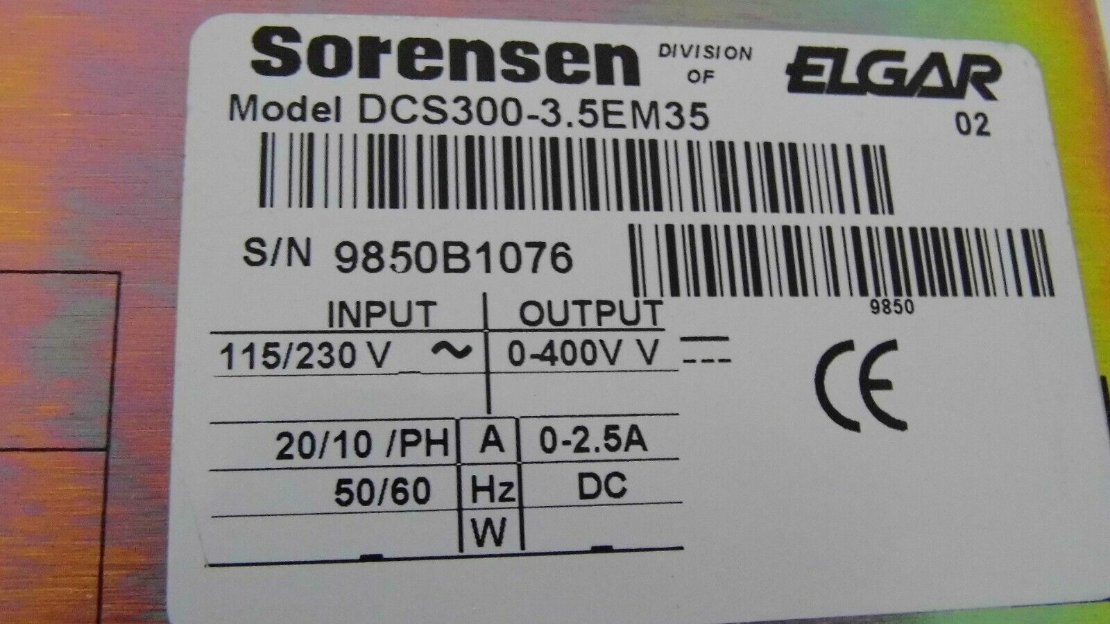 DCS300-3.5E M35 400Vdc 2.6A 