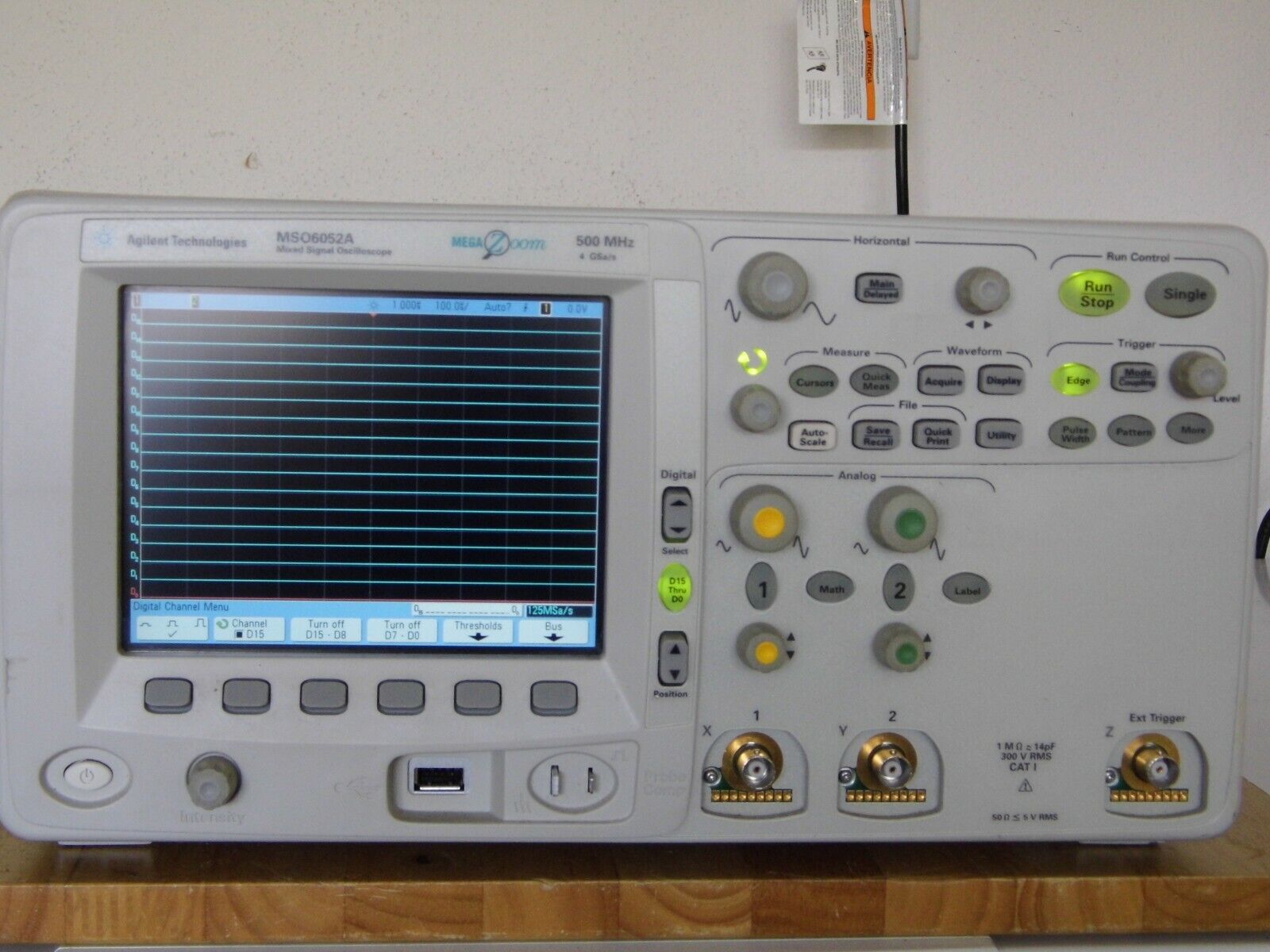 Keysight Agilent MSO6052A 500MHz 4GS/s 2Ch Oscilloscope  w/accessories and POD