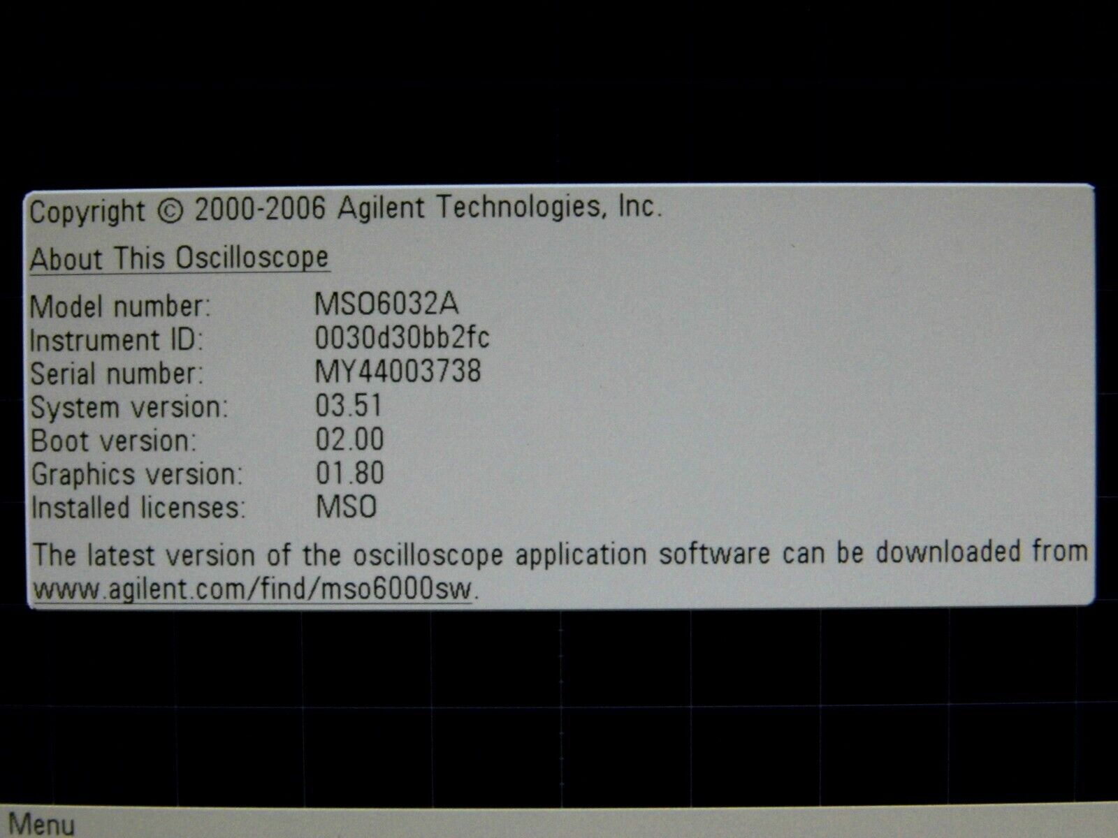 Agilent MSO6032A Mixed Signal 300 MHz, 2+16 Ch DSO6032A  (many in stock)