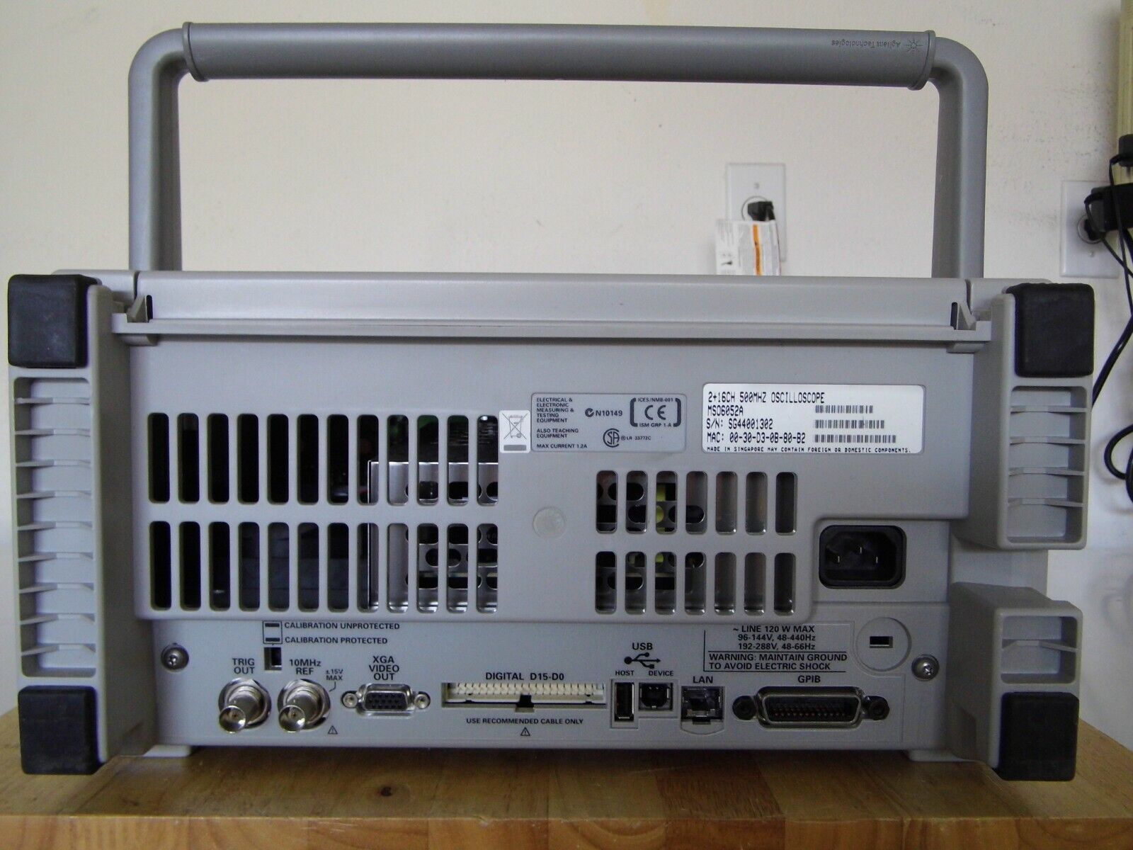 Keysight Agilent MSO6052A 500MHz 4GS/s 2Ch Oscilloscope  w/accessories and POD