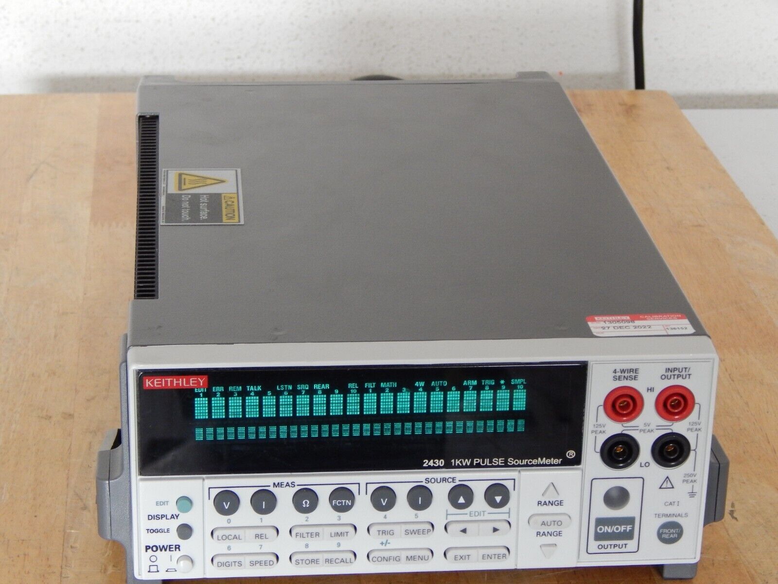 Keithley 2430 1kW Pulse Mode SourceMeter to 100V & 10A, REV C34, OEM NIST Cal