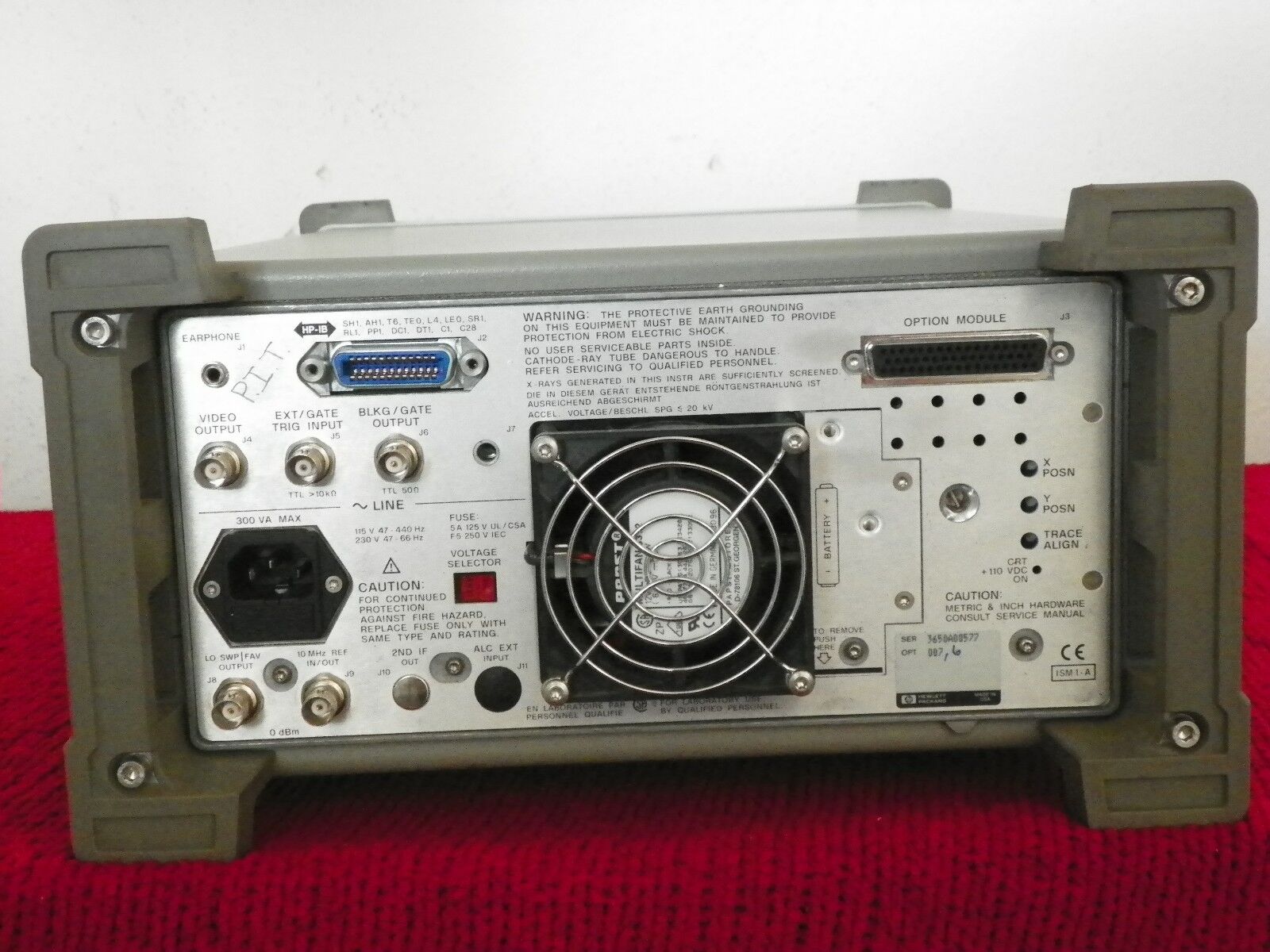 Agilent 8565E opt's 006/007 Spectrum Analyzer, 30Hz to 50GHz  NIST w/DATA