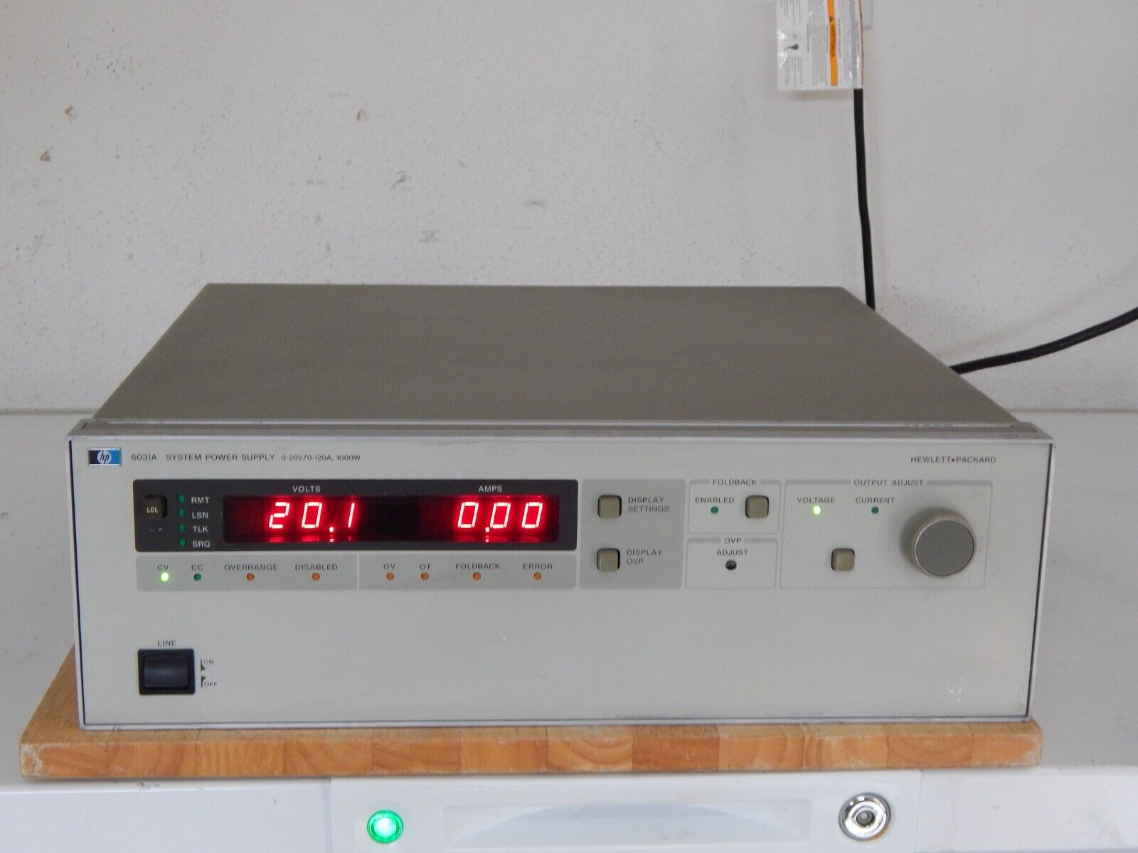 HP 6031A System Adjustable DC Power Supply 0-20V 0-120A 1000W 5 in stock