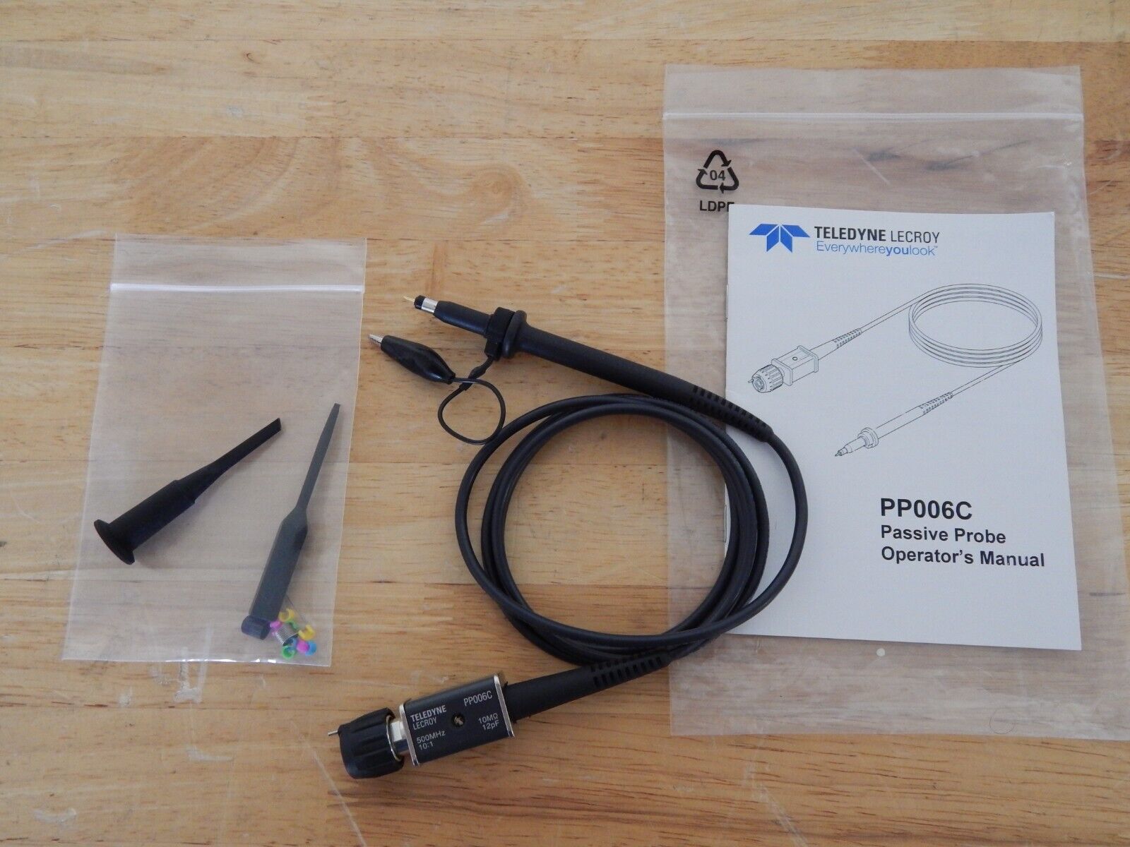 TELEDYNE LECROY PP006C 500MHz 10:1 10MΩ 12pF Passive Probe with Manual