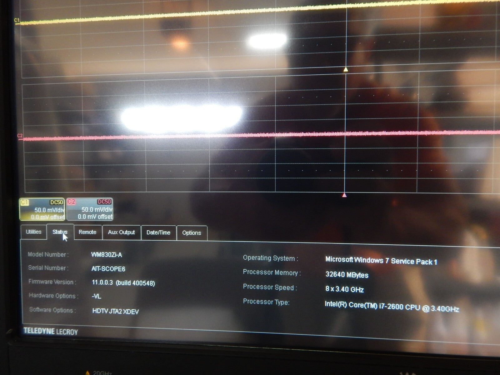 LeCroy SDA830Zi-A w/HDTV,JTA2,XDEV oscilloscope OEM cal 6/16/25, LCRY0436N68017