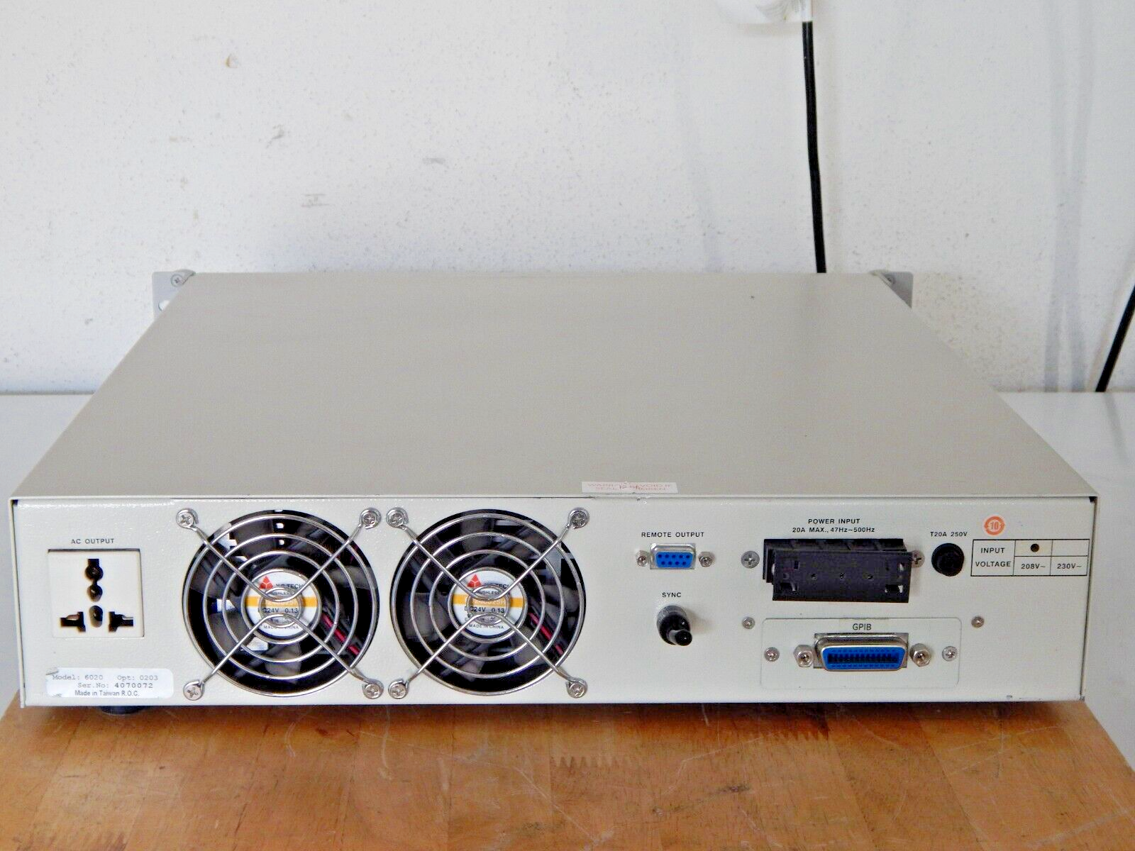 Associated Power Technologies  APT6020   AC Power Source w/opt.'s 02 and 03 (4)