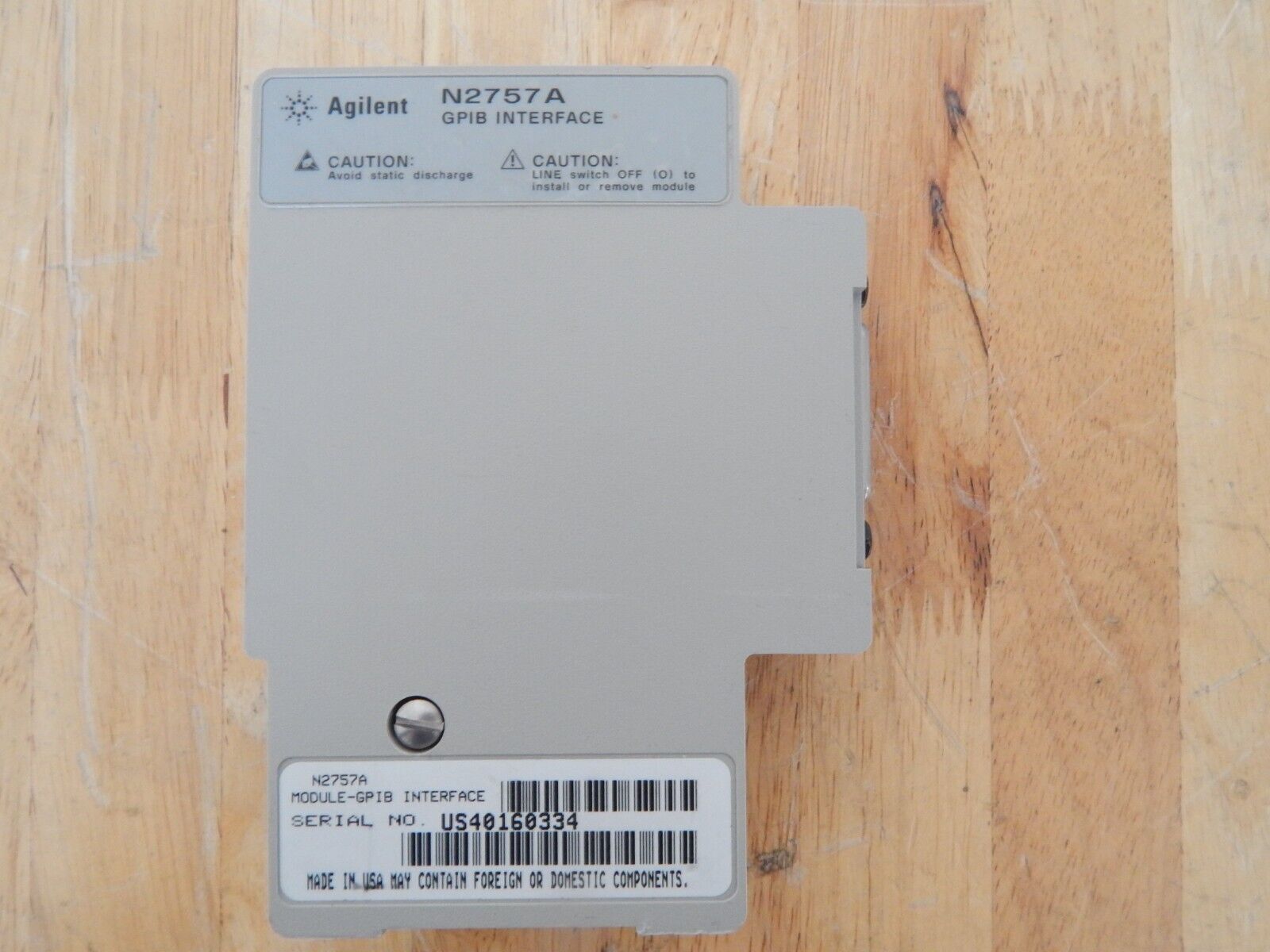 Agilent N2757A  Module-GPIB Interface, broken hook