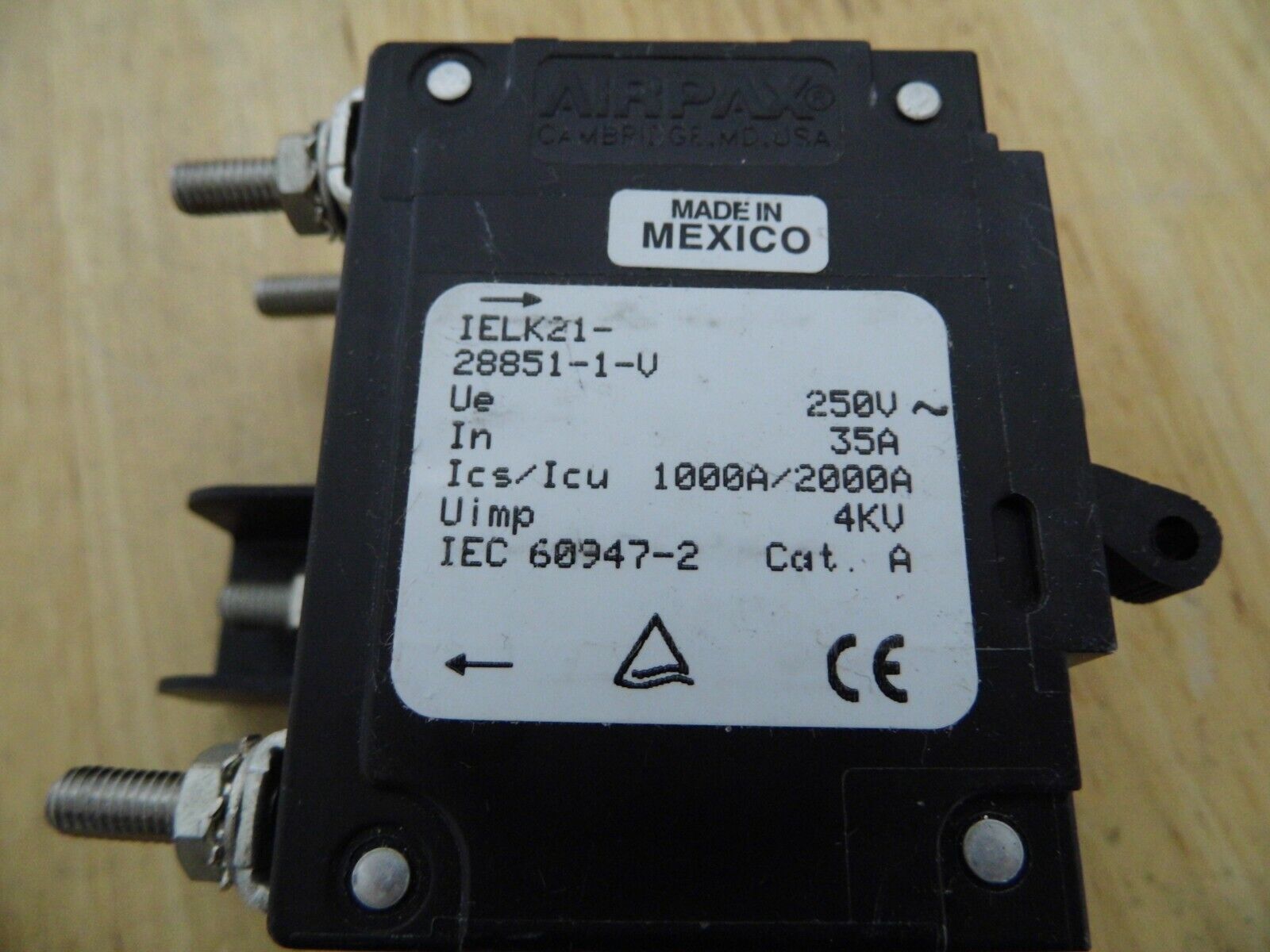 AIRPAX / SENSATA Circuit Breaker Relay IELK21-28851-1-V, several in stock