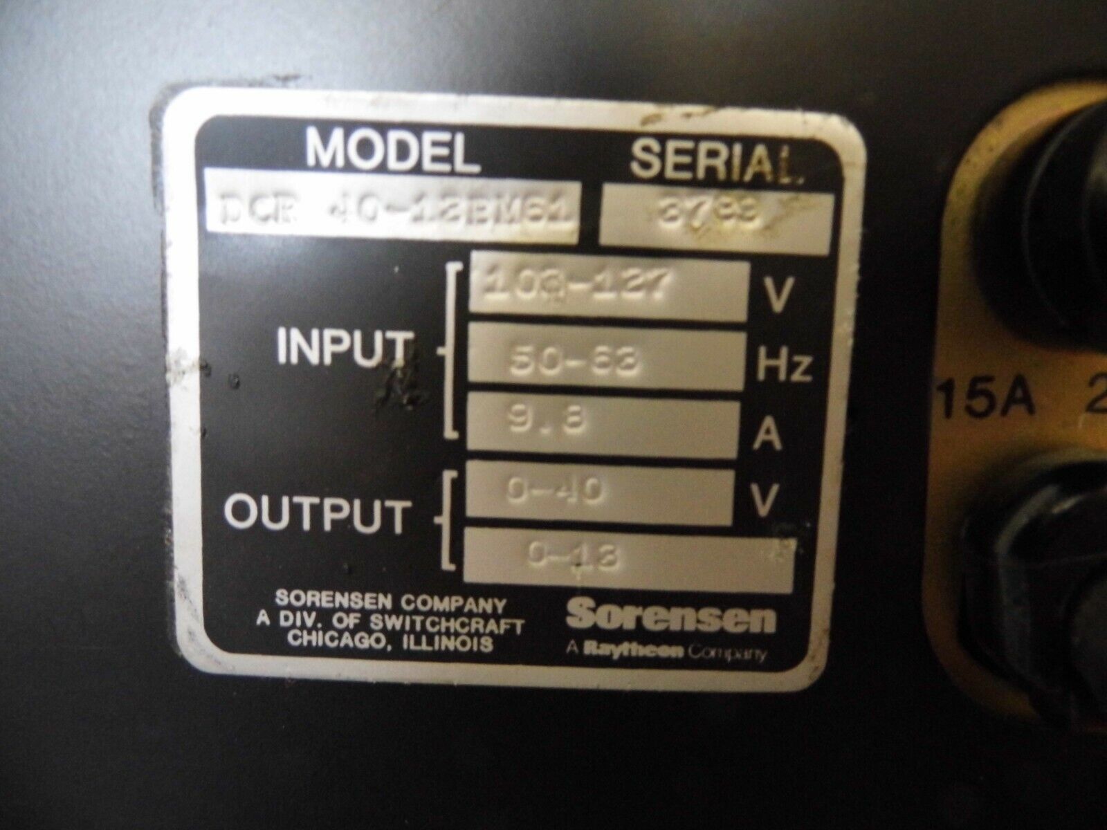 Sorensen 40V 13A DC Power Supply DCR40-13B
