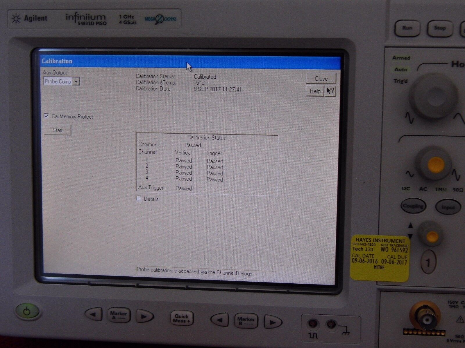 Agilent/HP54832D w/M1 Jitter & 040 1GHz,4GS/s,4CH+16CH w/Digital POD,clips,