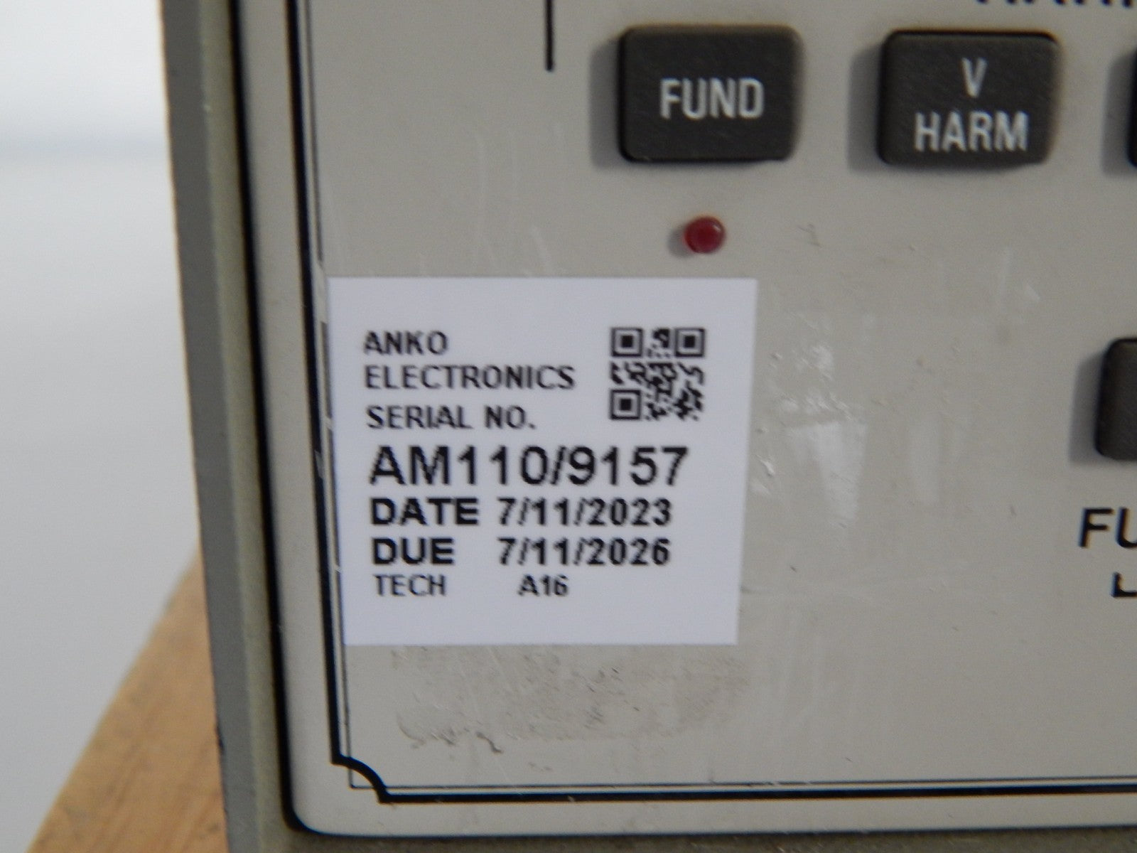 Voltech Universal AC Power Analyzer PM3000A 1 channel. NIST cal'ed