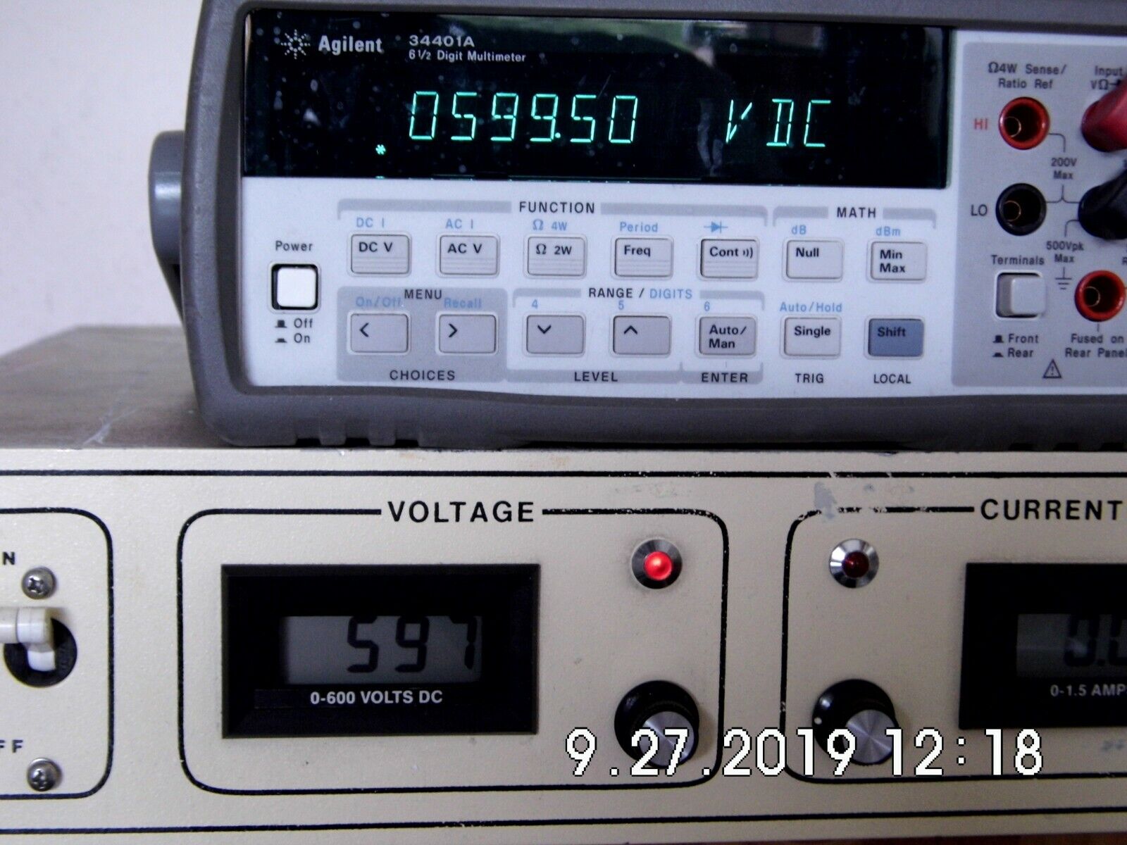 Power Ten Inc. 3402D-6001.5 600Vdc 1.5A DC Power Supply, Functionally Tested