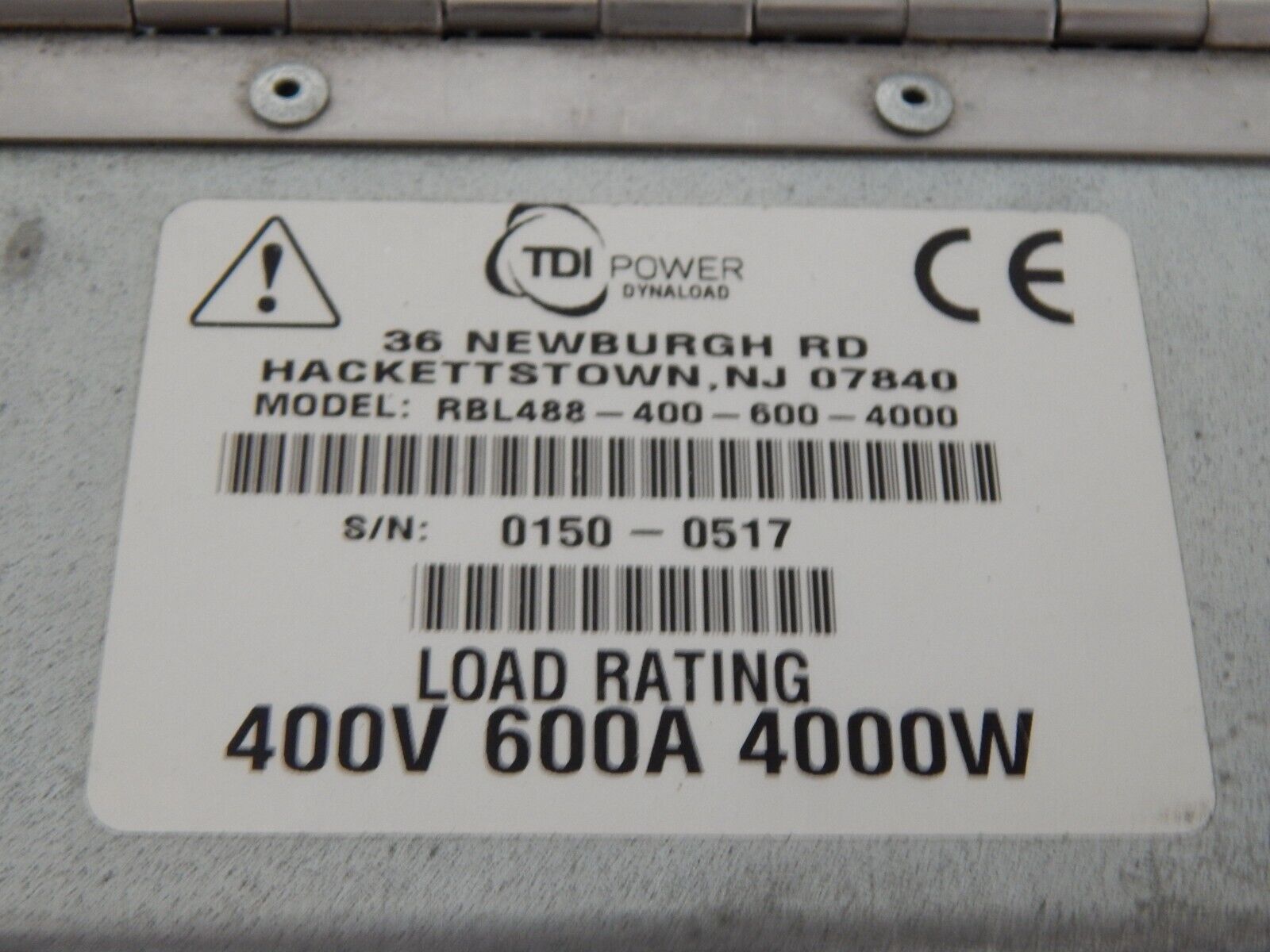 TDI Dynaload RBL488 400-600-4000 DC Electronic Load w/GPIB, 2 in stock