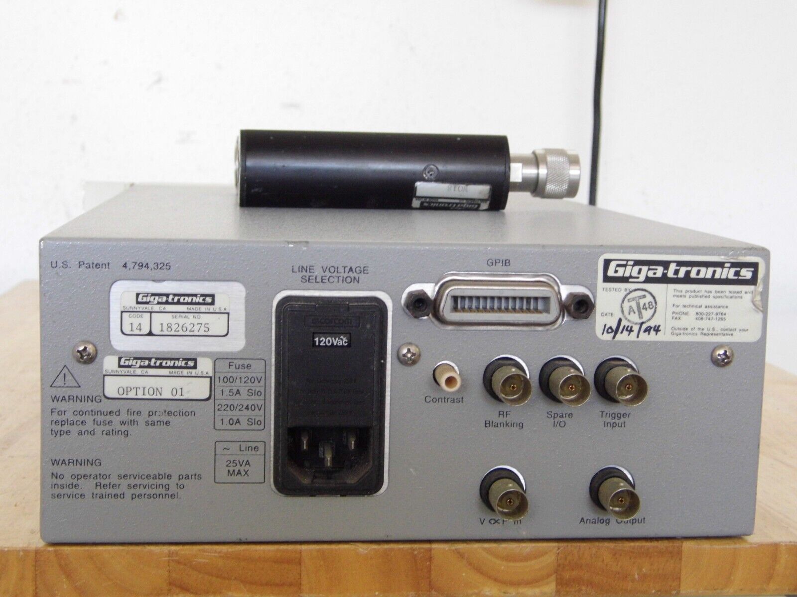 GIGATRONICS  UNIVERSAL POWER METER MODEL 8542 w/ Power Sensors 80303A & 80601A