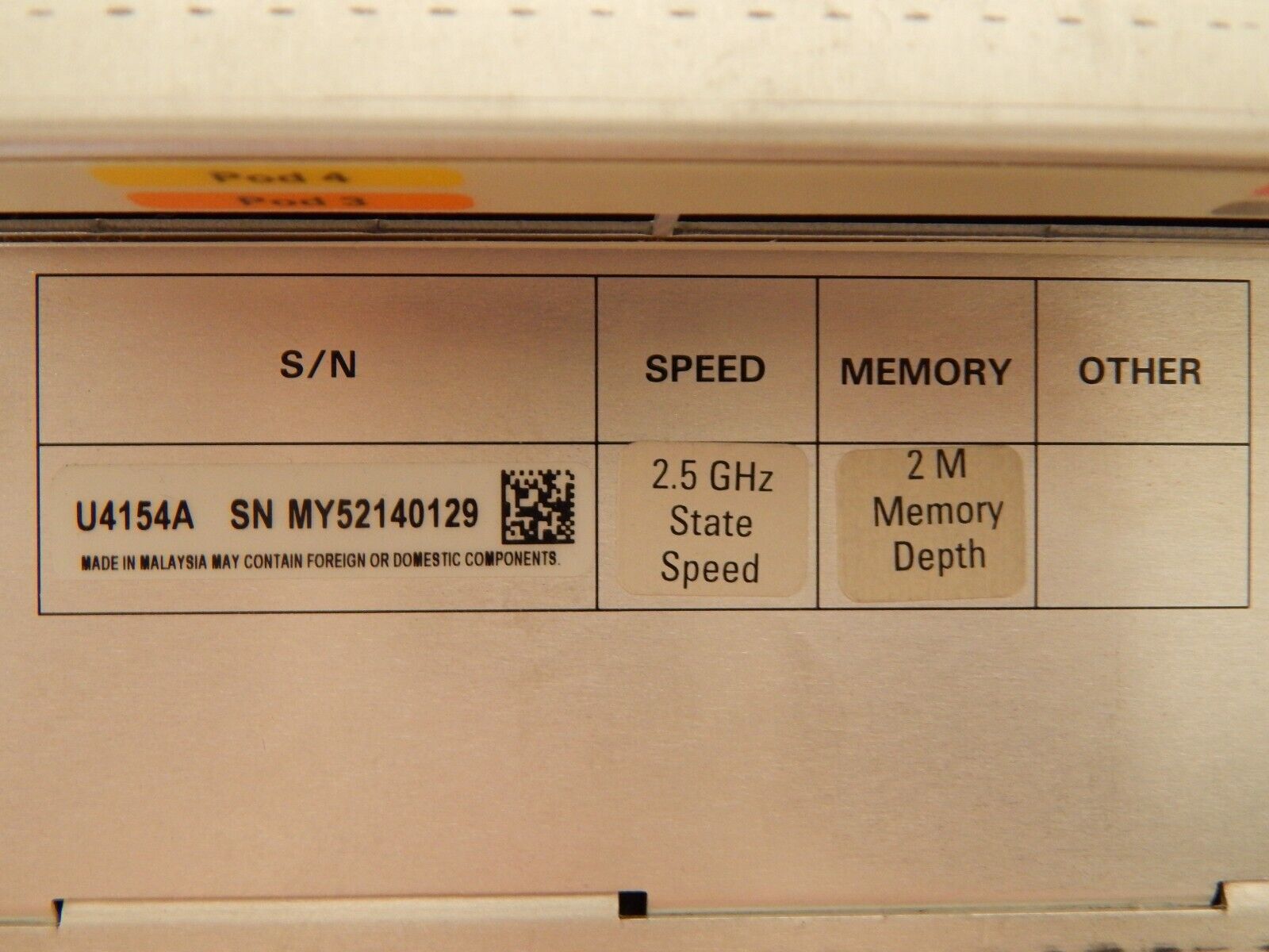 Agilent M9502A, 2 0f U4154A 136 Channel Logic Analyzer  & 8  U4201A Digital Pods