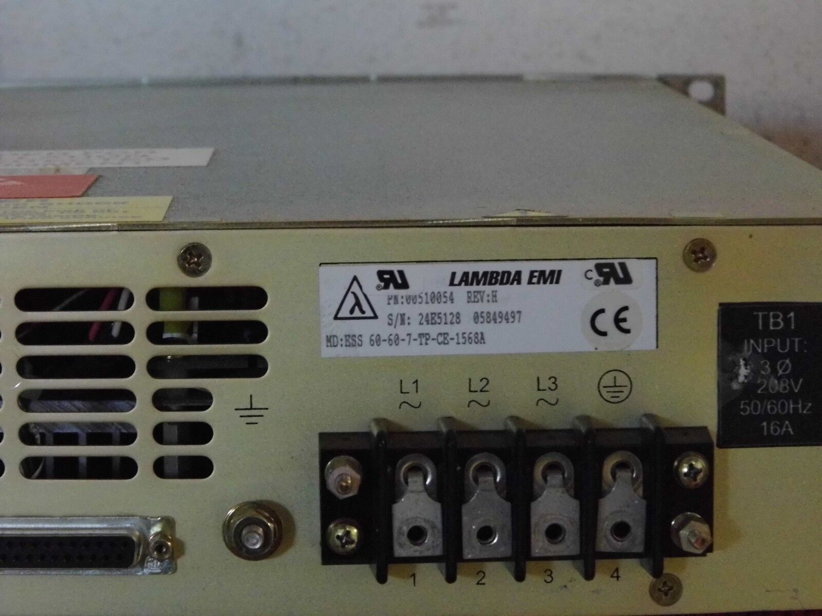 LAMBDA EMI DC POWER SUPPLY ESS 60-60-7-TP-CE-156B (5 in stock)