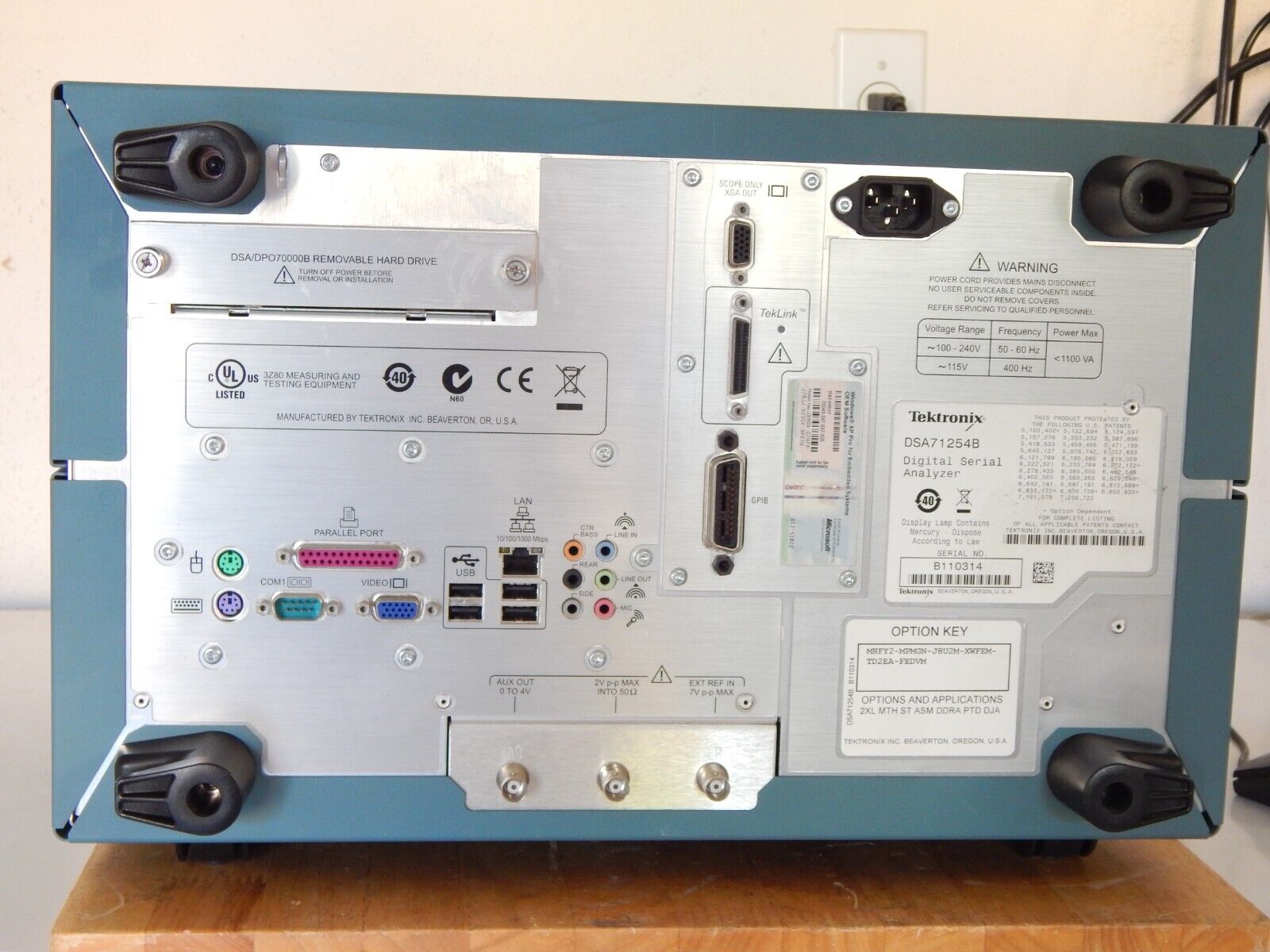 Tektronix DSA71254B 12.5Ghz 50Gs/s 4CH Digital Serial Analyzer