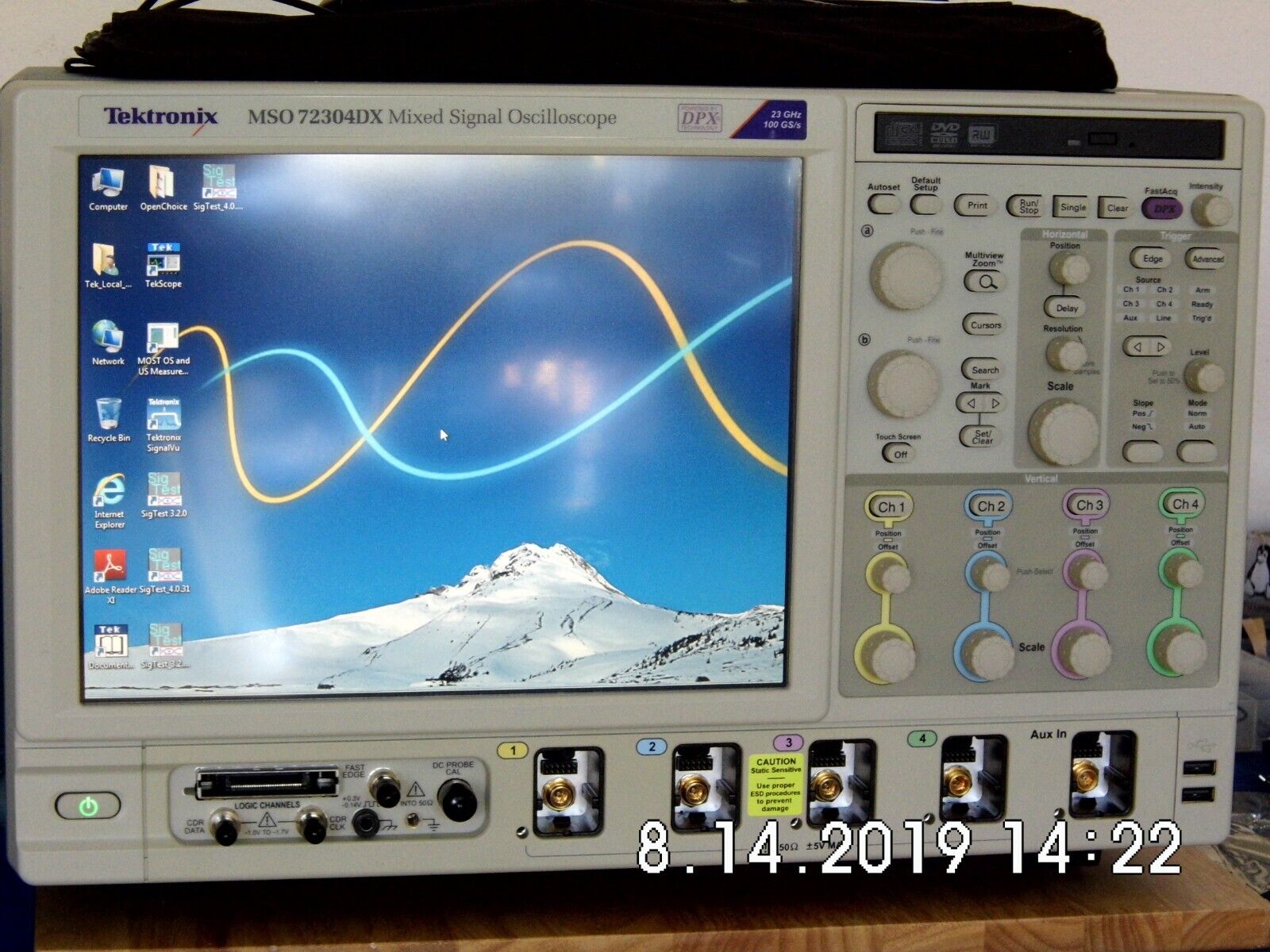 Tektronix MSO72304DX 23GHz, 100Gs/s, 4+16 Ch., mso oscilloscope,CAL