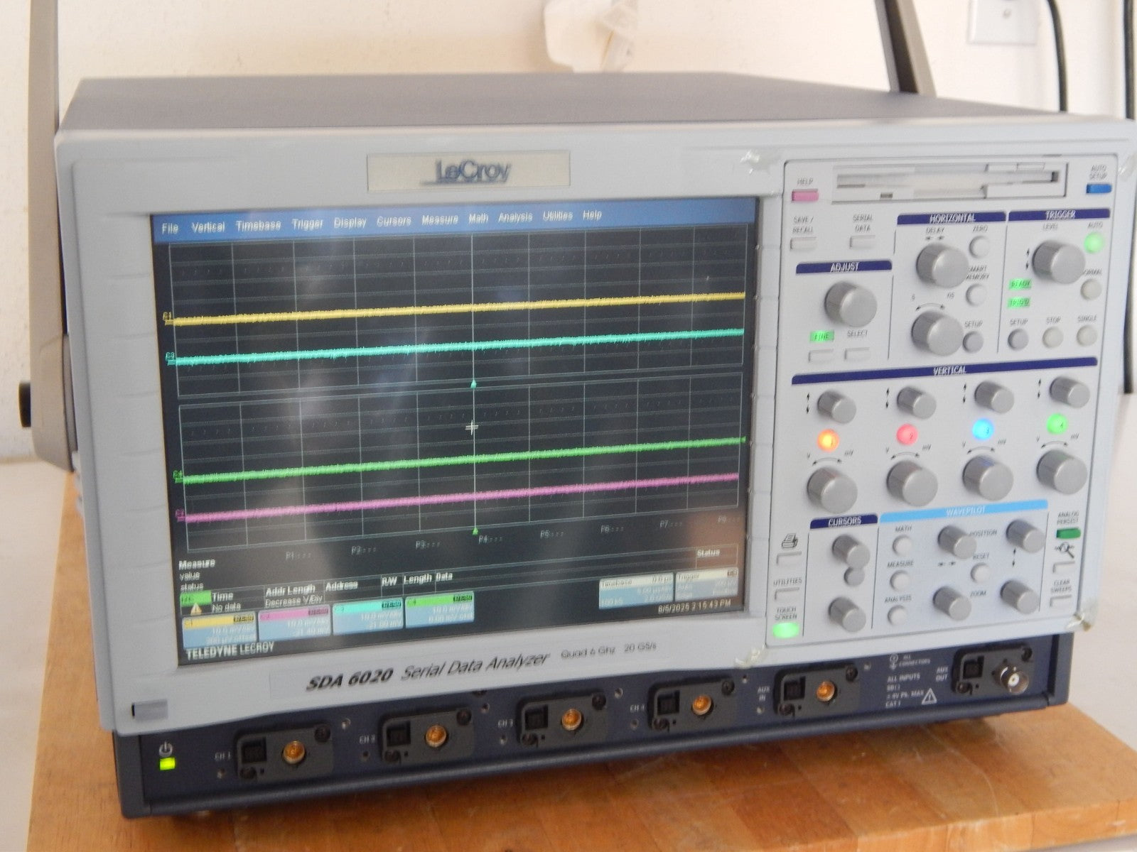 Lecroy SDA6020 6Ghz QUAD 20GS, opt's ASDA DFP2 ET I2C  JTA2 PMA2 SDA SDA2 & more