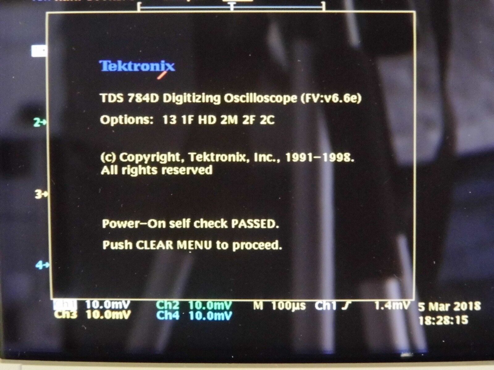Tektronix TDS 784D opt 13/1F/2F/2C/2M  1 GHz  4GS/s 90 day warranty