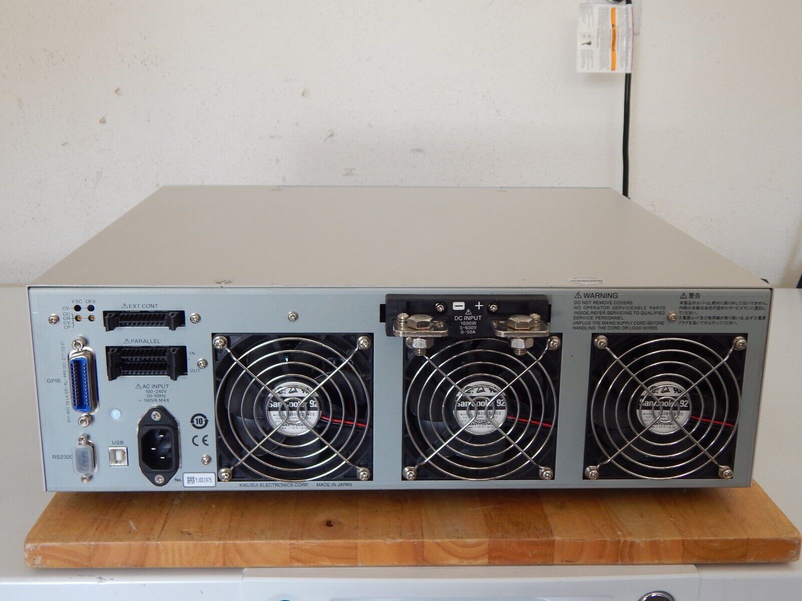 Kikusui PLZ1004WH 5-650V 0-50A 1000W Electronic Load *MINT Condition*