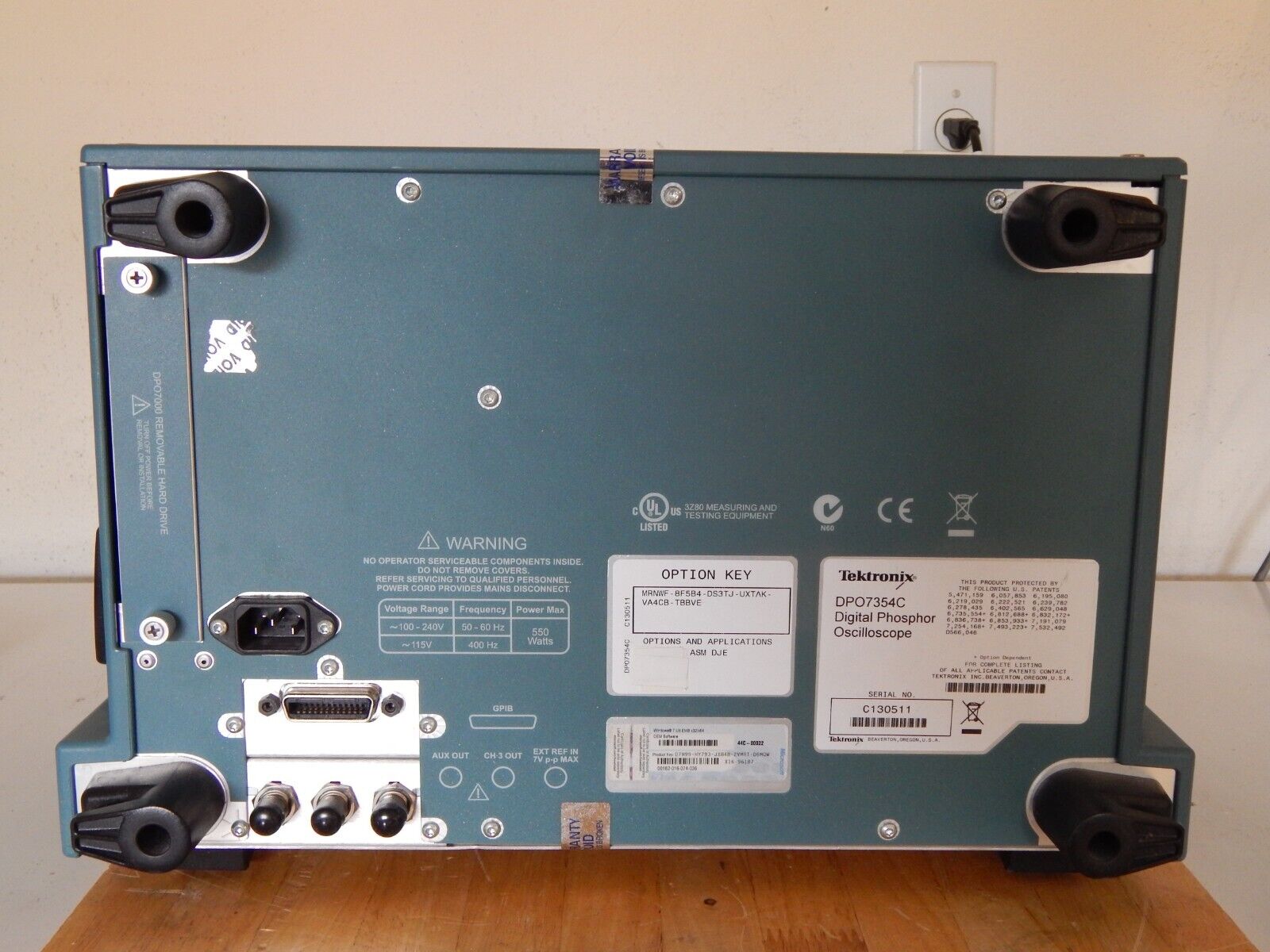 Tektronix DPO7354C 4 Channel 3.5GHz Phosphor Oscilloscope