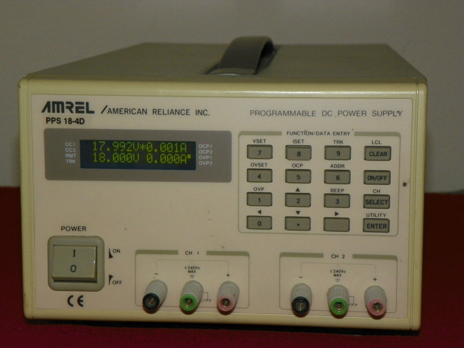 Amrel PPS 18-4D Dual Output Programmable DC Power Supply 