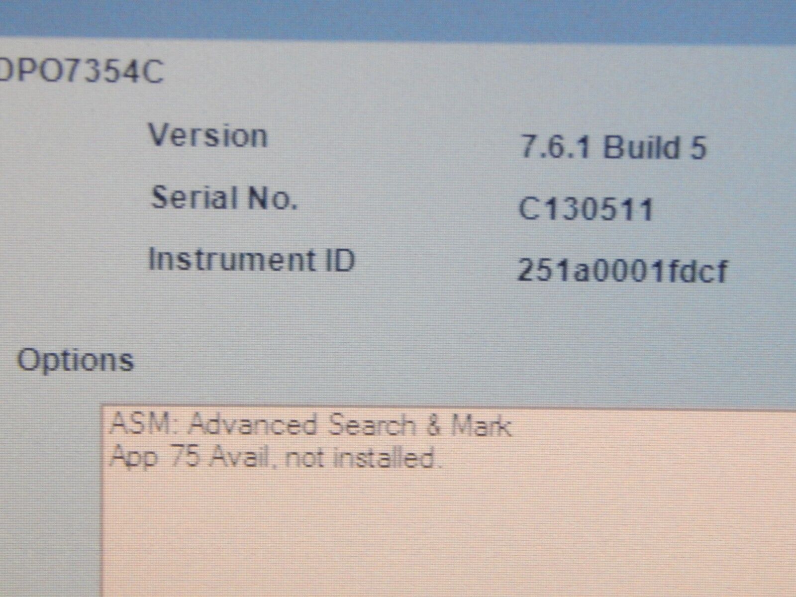 Tektronix DPO7354C 4 Channel 3.5GHz Phosphor Oscilloscope