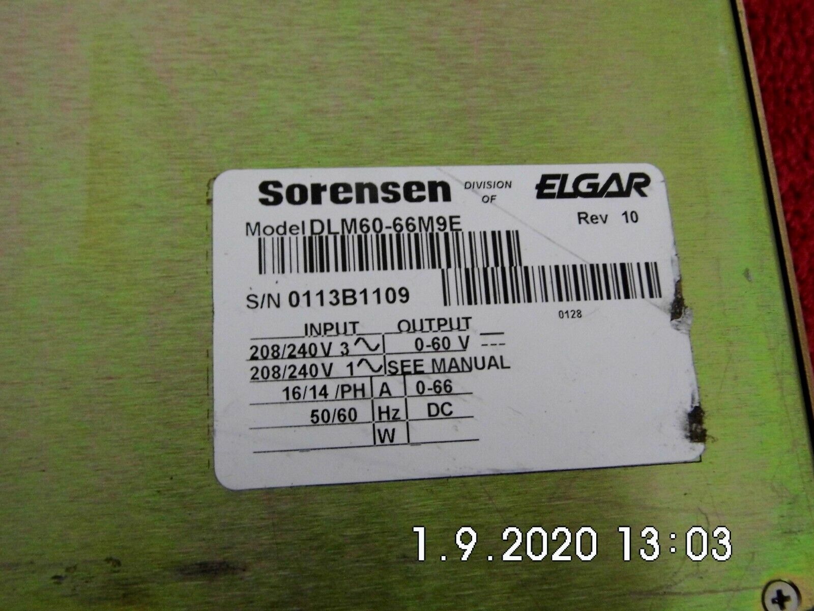 DLM60-66M9E w/GPIB DC Power Supply, 0-60 Volts, 0-66 A, 4kW, NIST, 3 In Stock