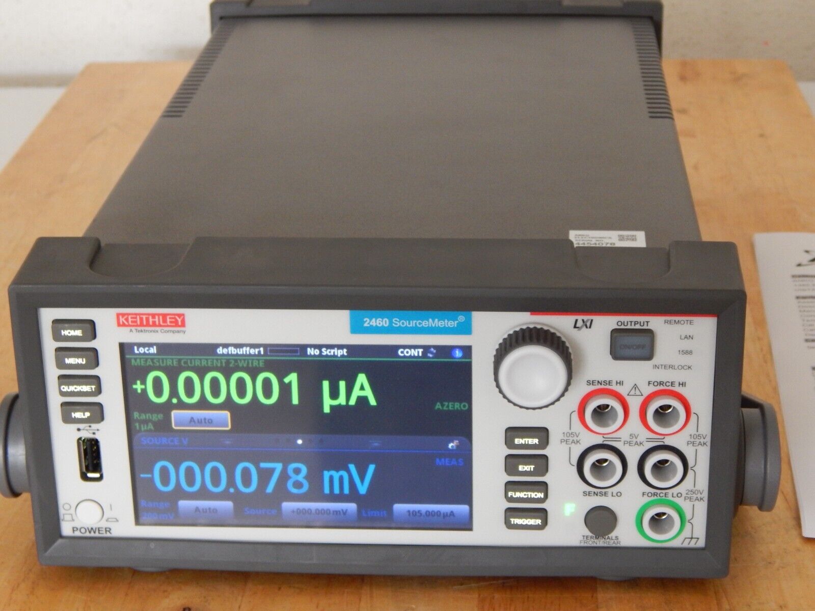 Graphical Sourcemeter Keithley 2460 High Current Graphical SourceMeter w/NIST cal and data ...
