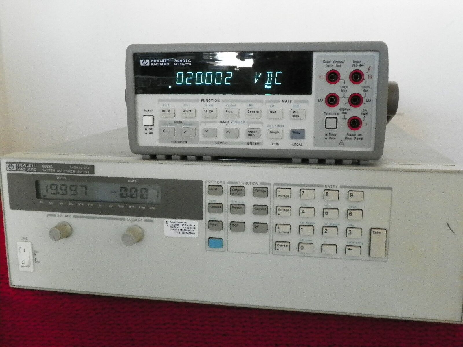 Agilent HP 6652A 0-20V/0-25A System DC Power Supply (no LOC/REM switch) Opt. S51